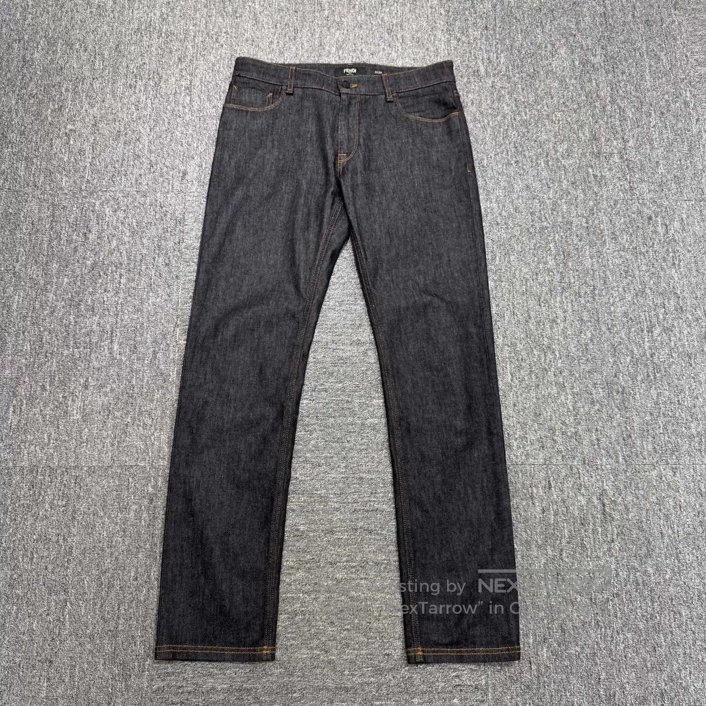 Fendi Fendi Gold Logo Denim Jeans. Size US 33 - 1 Thumbnail