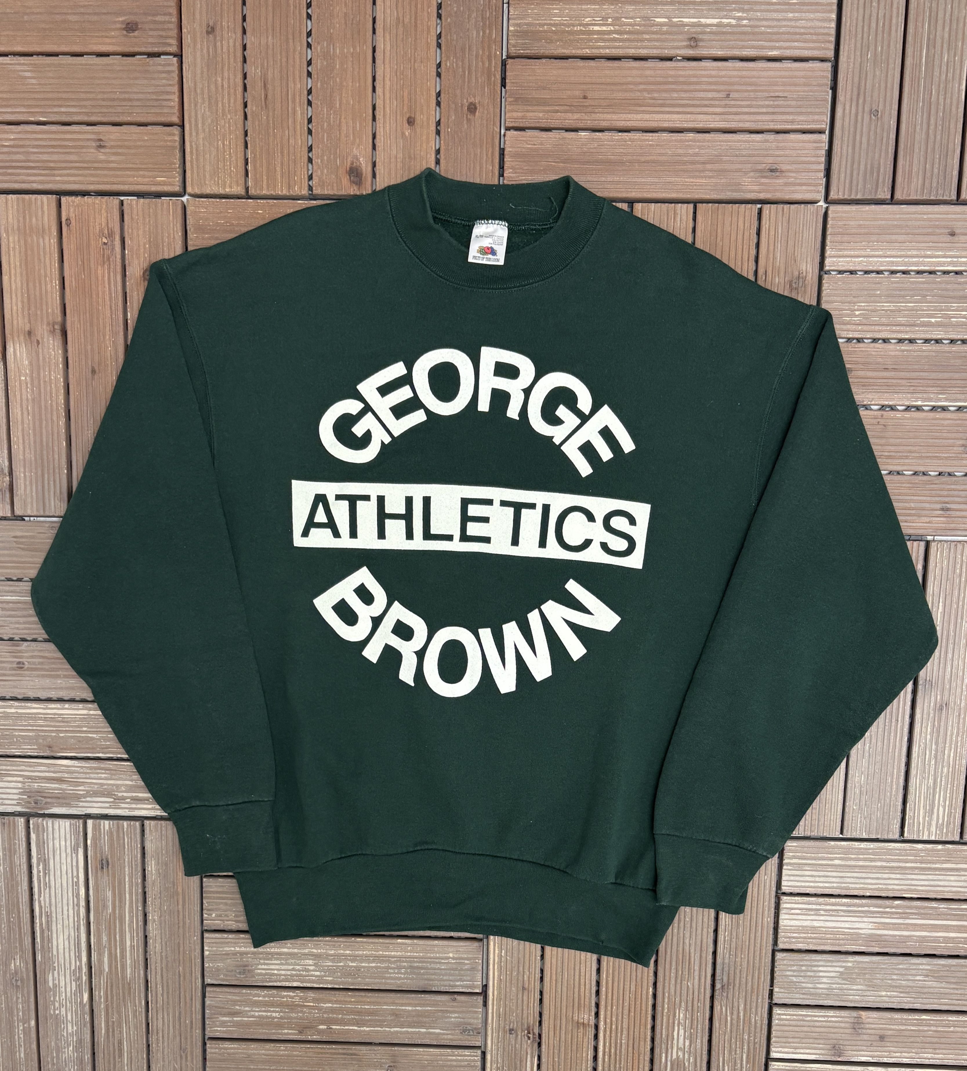 Vintage George Brown Huskies Athletics Vintage Green Crewneck Size US XL / EU 56 / 4 - 1 Thumbnail