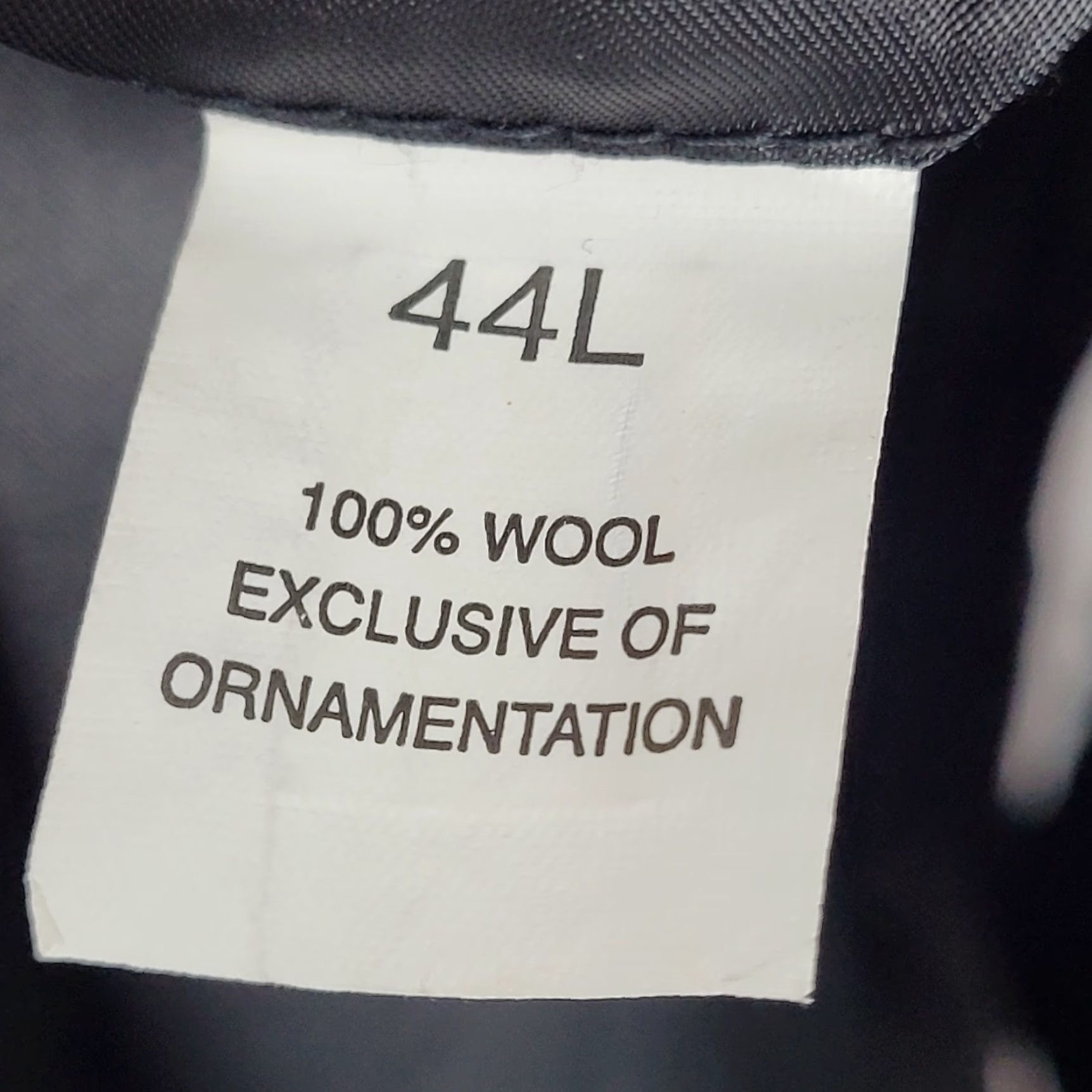 Jos. A. Bank Jos A Bank Black 100% Wool Pinstriped 2 Button Notch Blazer Sport Coat 44L Size 44R - 4 Thumbnail