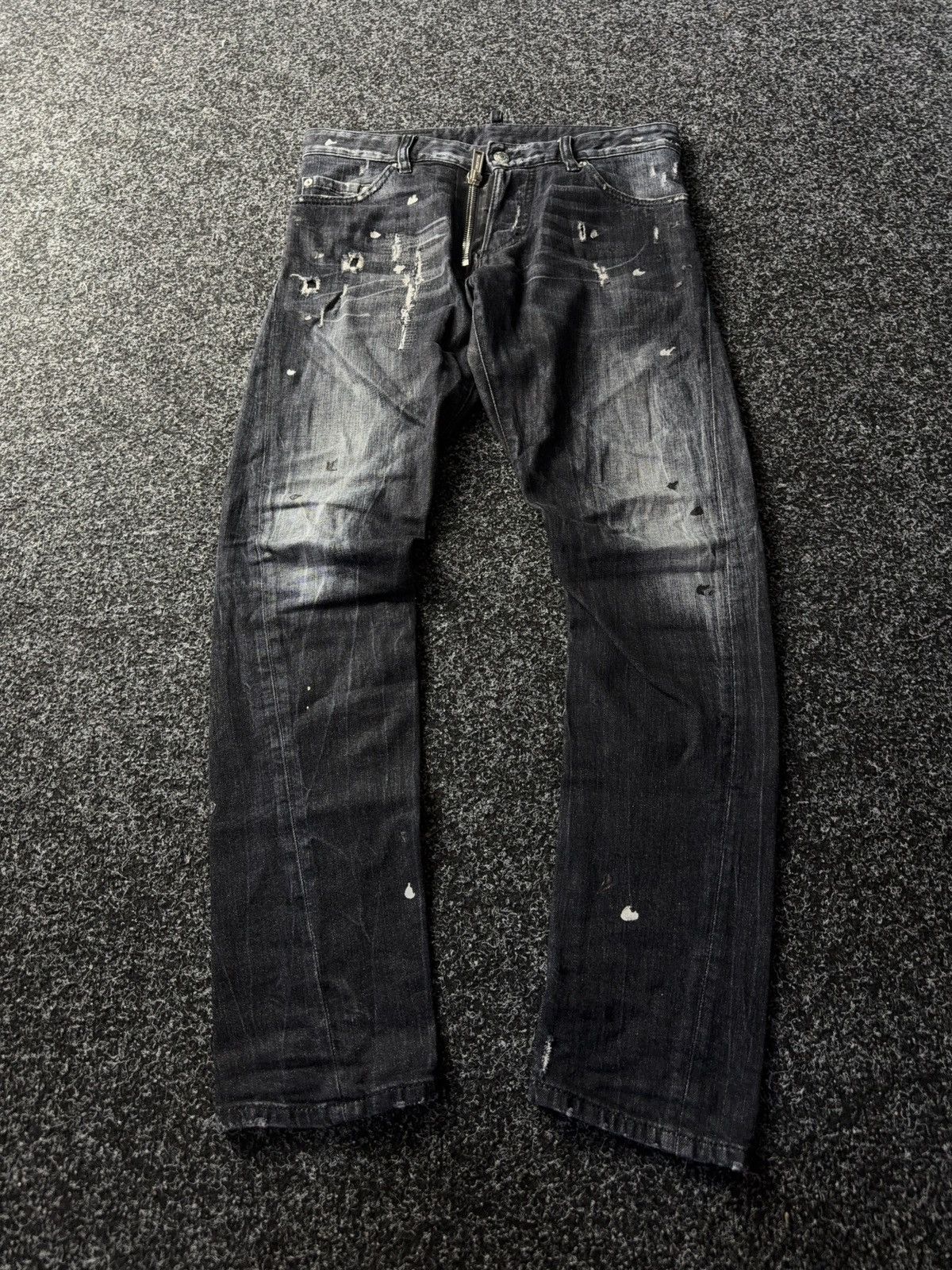 Dsquared2 RARE pants Dsquared2 distressed Denim Y2k style💥🔥 Size US 31 - 1 Thumbnail