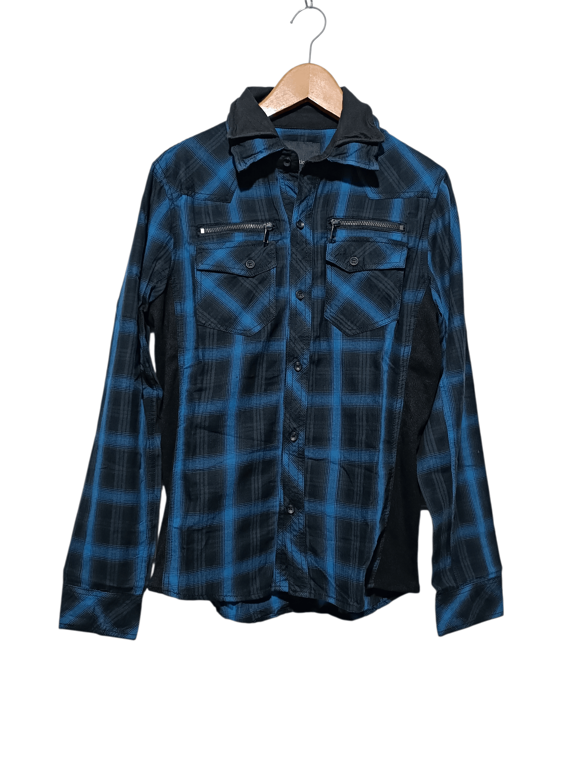 In The Attic In The Attic Check Blue Black Shirt Size US M / EU 48-50 / 2 - 1 Thumbnail