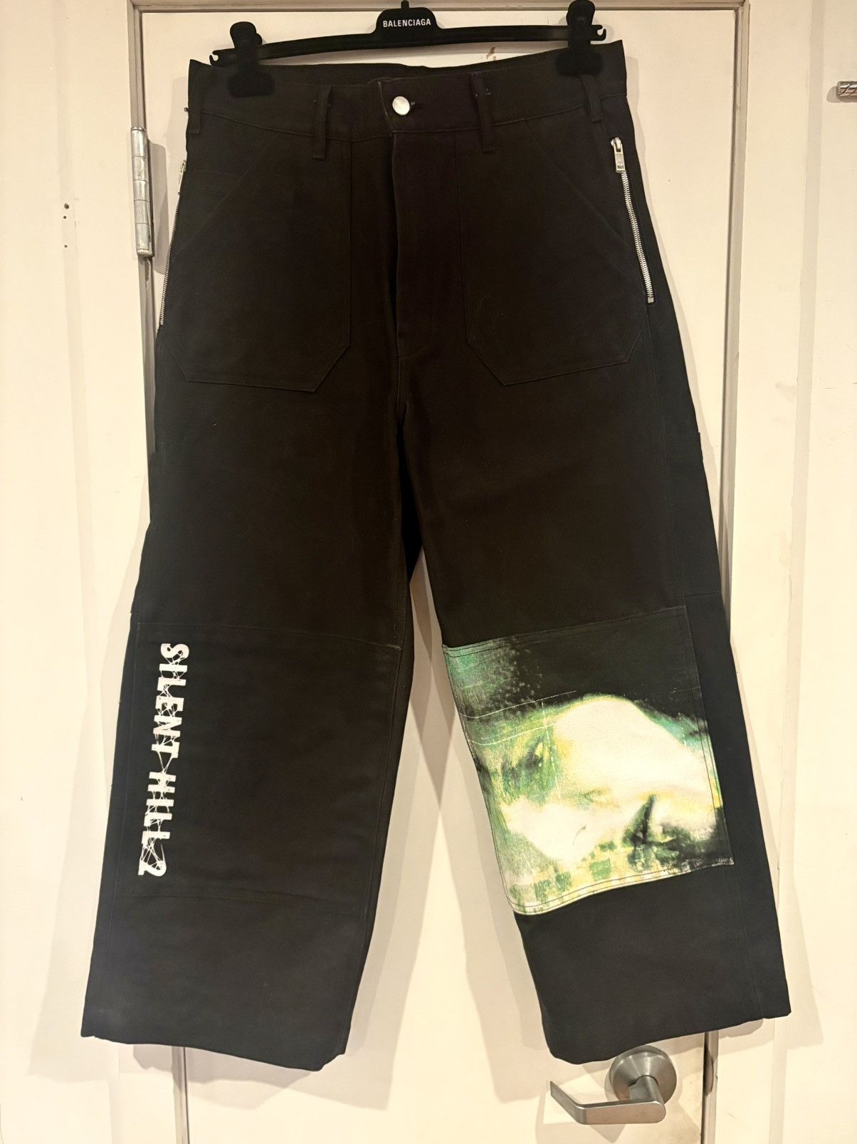 Online Ceramics Online Ceramics X Silent Hill 2 Double Knee Black Work Pants Size US 34 / EU 50 - 1 Thumbnail