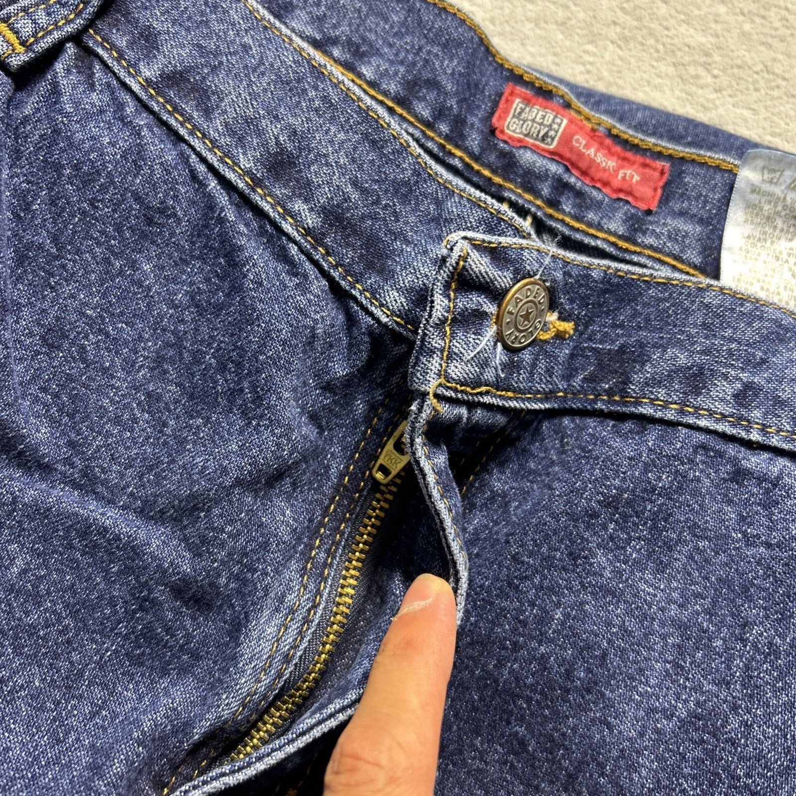 Faded Glory Beyond Baggy Jeans Womens 24W 43x28 Loose Hamilton Wide Size US 43 - 2 Thumbnail