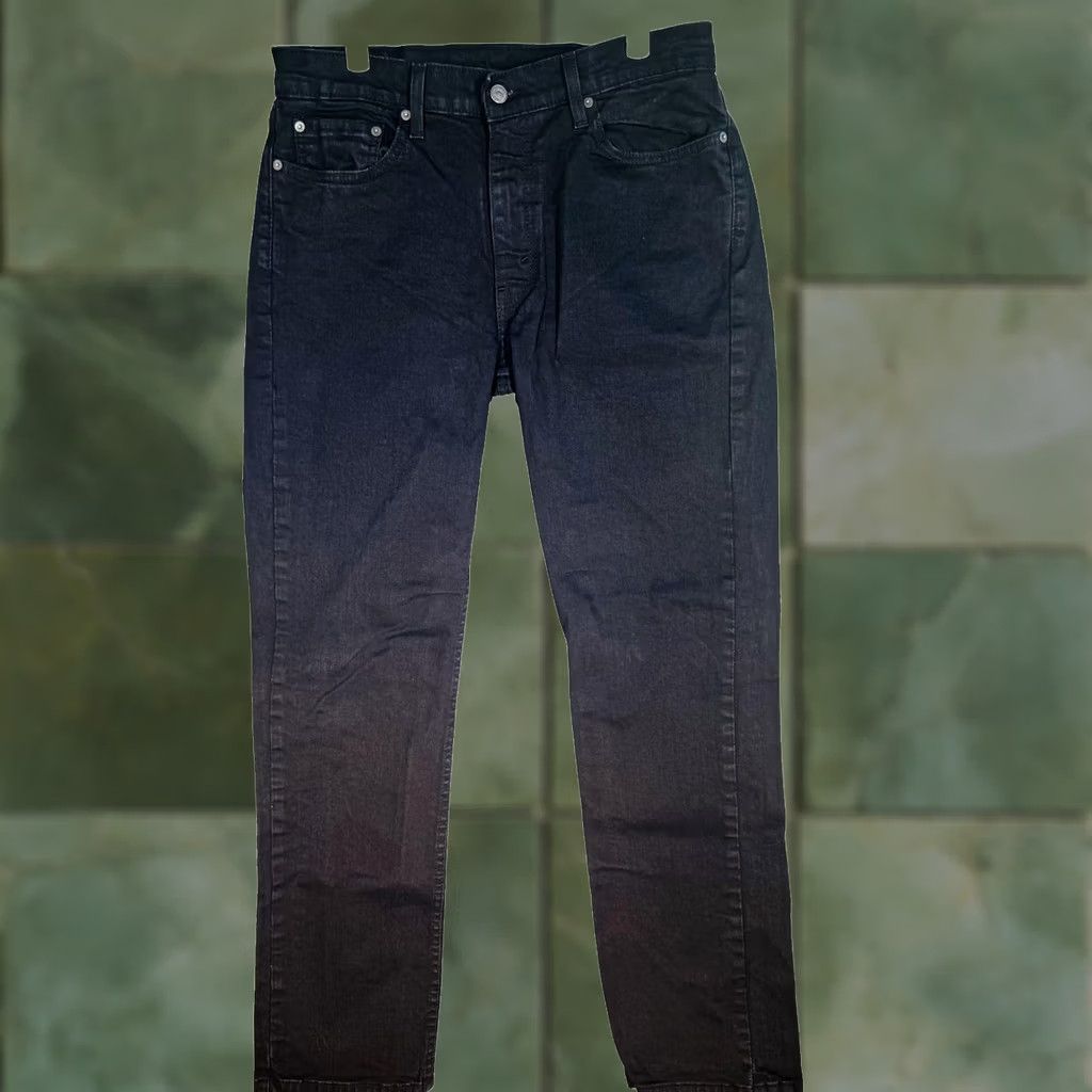 Levi's Levi's 514 Jeans Mens 34x32 Black Dark Wash Straight Denim Stretch Zip Fly Size US 34 / EU 50 - 1 Thumbnail