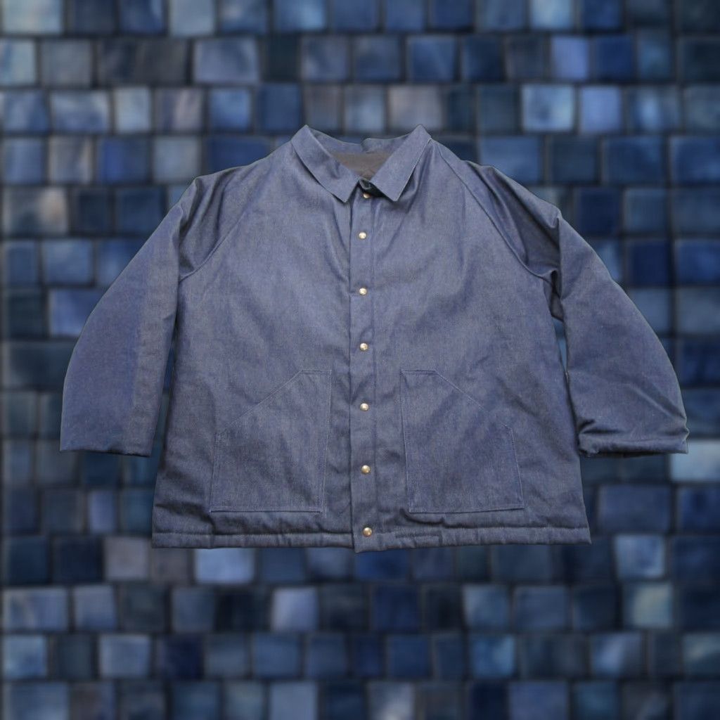 Denime VINTAGE Mitchellville Blue Denim Snap Up Quilt Lined Jacket Mens Size 54/56 Size US L / EU 52-54 / 3 - 1 Thumbnail