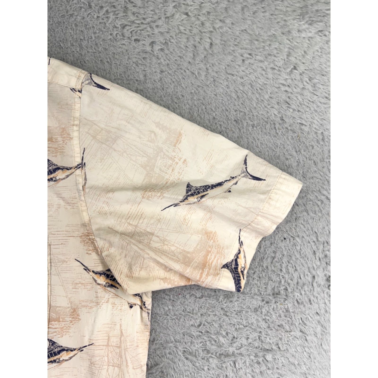 Vintage Puritan Shirt Mens Medium Beige Gamefish Sail Boats Angler Marlin Size US M / EU 48-50 / 2 - 4 Thumbnail