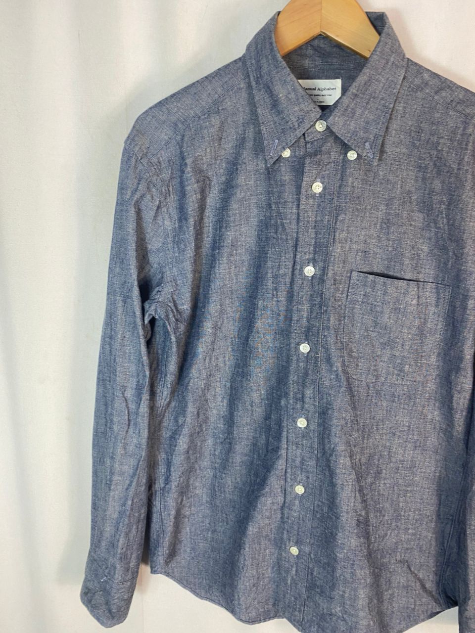Japanese Brand × Manual Alphabet Menual alphabet selvedge button up shirt with patchwork Size US M / EU 48-50 / 2 - 3 Thumbnail