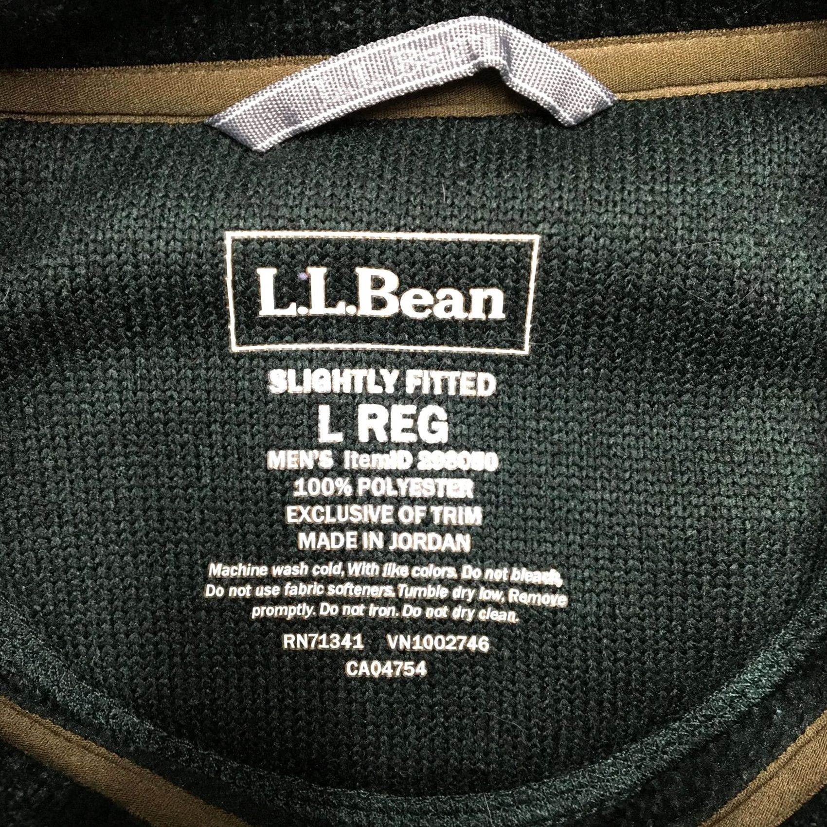 Vintage L.L. Bean Sweatshirt Mens Large Green Snap Fleece Pullover Slightly Fitted Mock Neck Logo Pocket Size US L / EU 52-54 / 3 - 7 Thumbnail