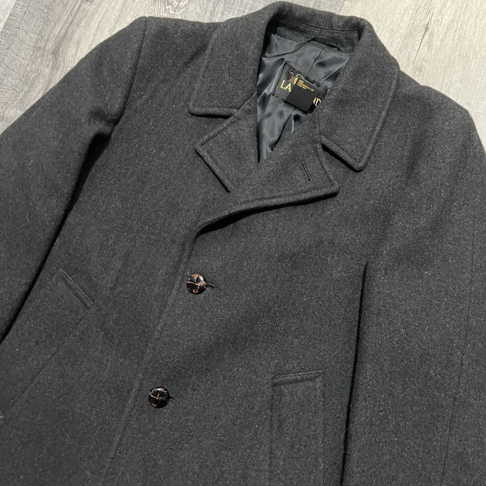 Vintage VTG Lakeland 100% Wool Coat Insulated Academia Pea Trench Size US L / EU 52-54 / 3 - 3 Thumbnail