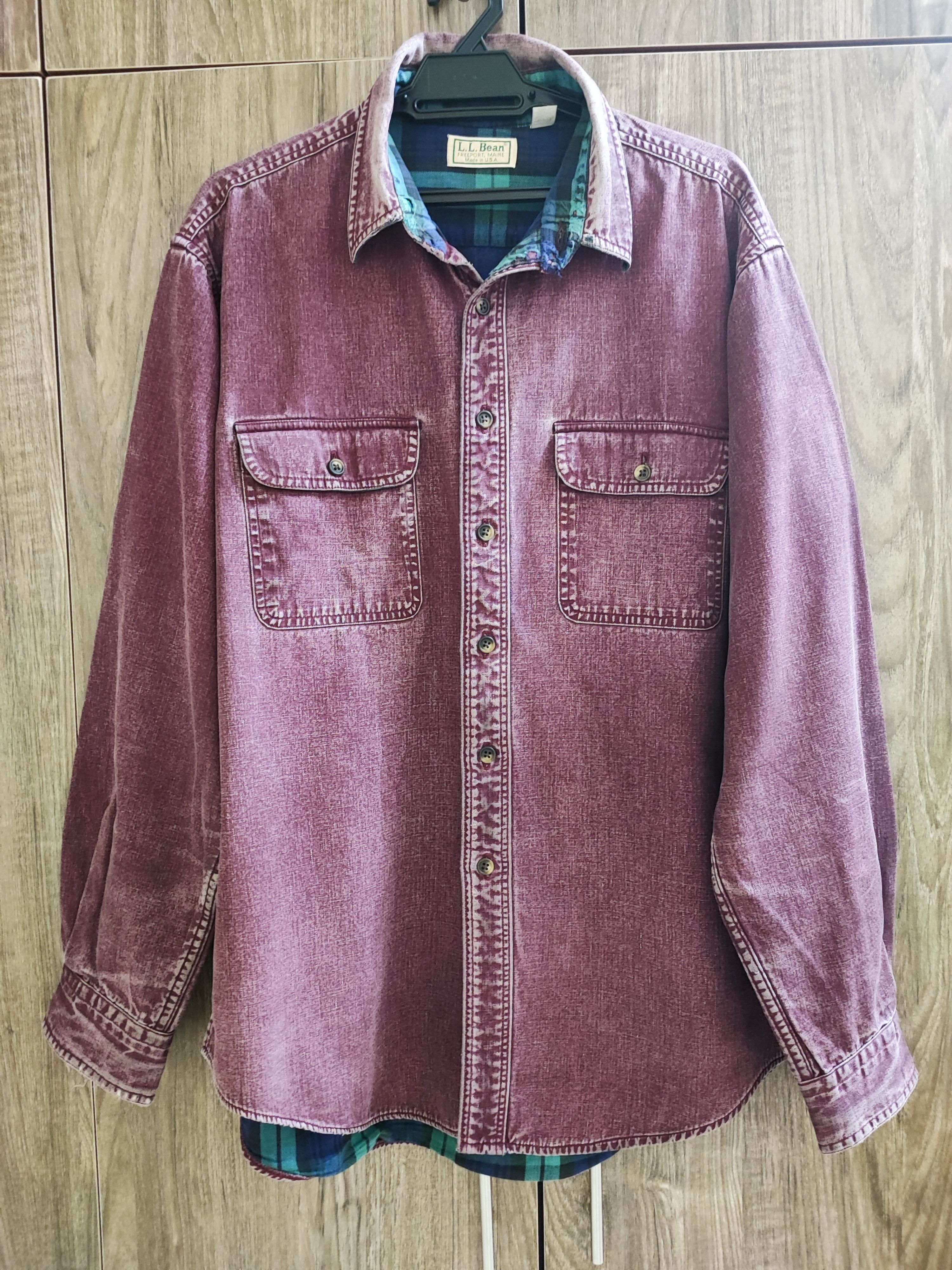 L.L. Bean LOVELY PATINA VINTAGE L.L BEAN FLANNEL LINED WORKSHIRT Size US XL / EU 56 / 4 - 2 Thumbnail