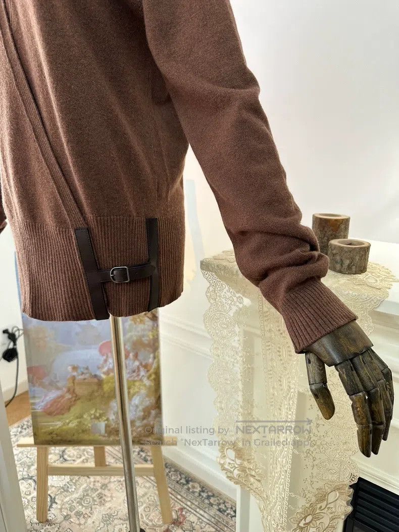Hermes Hermes Gaultier Era Cashmere H-Buckle Knit Long Cardigan - Size M / US 6-8 / IT 42-44 - 5 Thumbnail