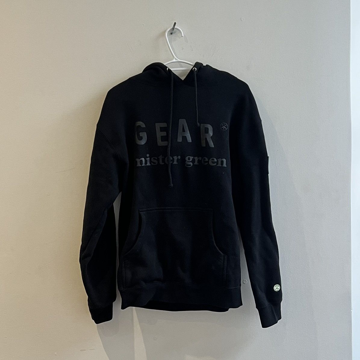 image of Vintage Gear Mr.green Black Hoodie, Men's (Size Small)