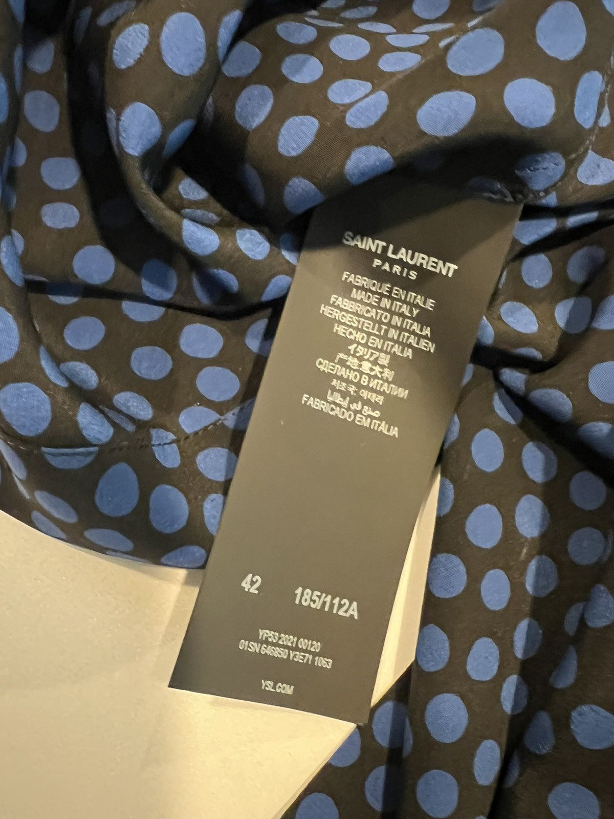 Saint Laurent Paris Saint Laurent silk loose fit dot shirt. 43/17. $1290 Size US XL / EU 56 / 4 - 7 Thumbnail