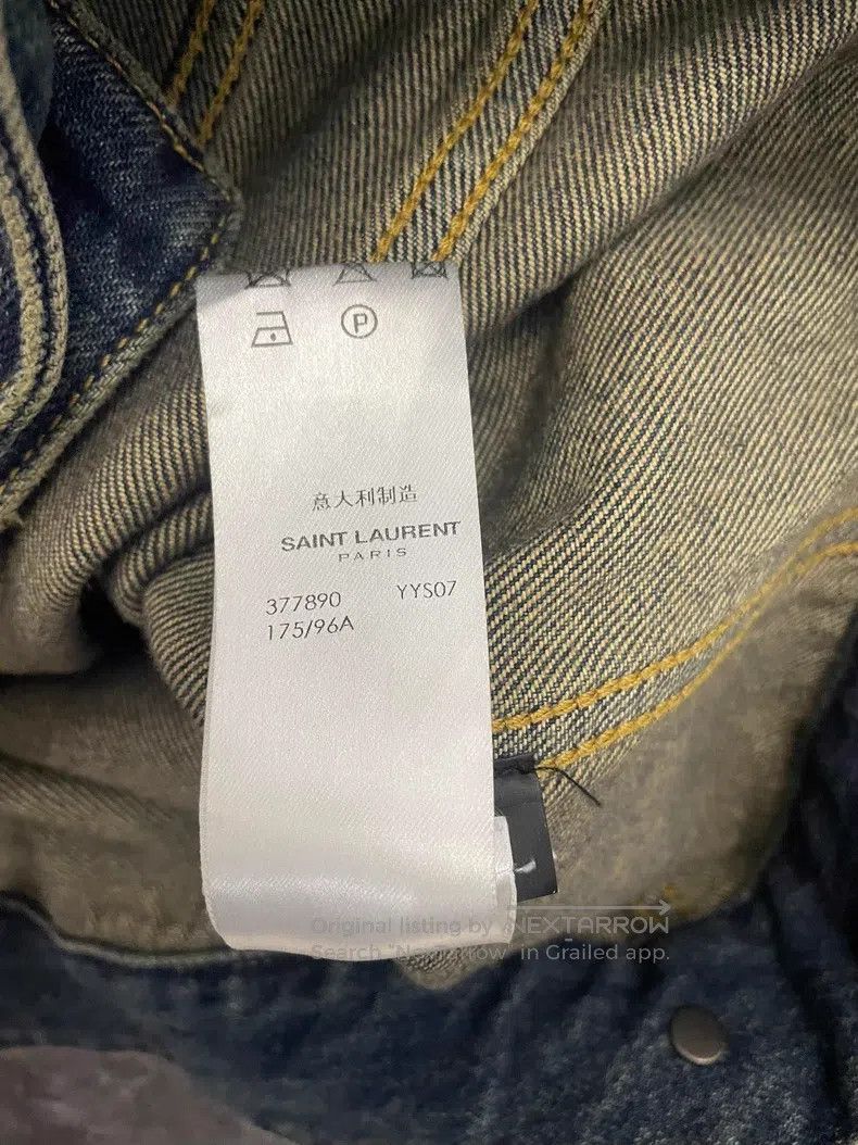 Saint Laurent Paris Saint Laurent Paris Deep Blue Washed Yellow Mud Ripped Dis Size US S / EU 44-46 / 1 - 7 Thumbnail