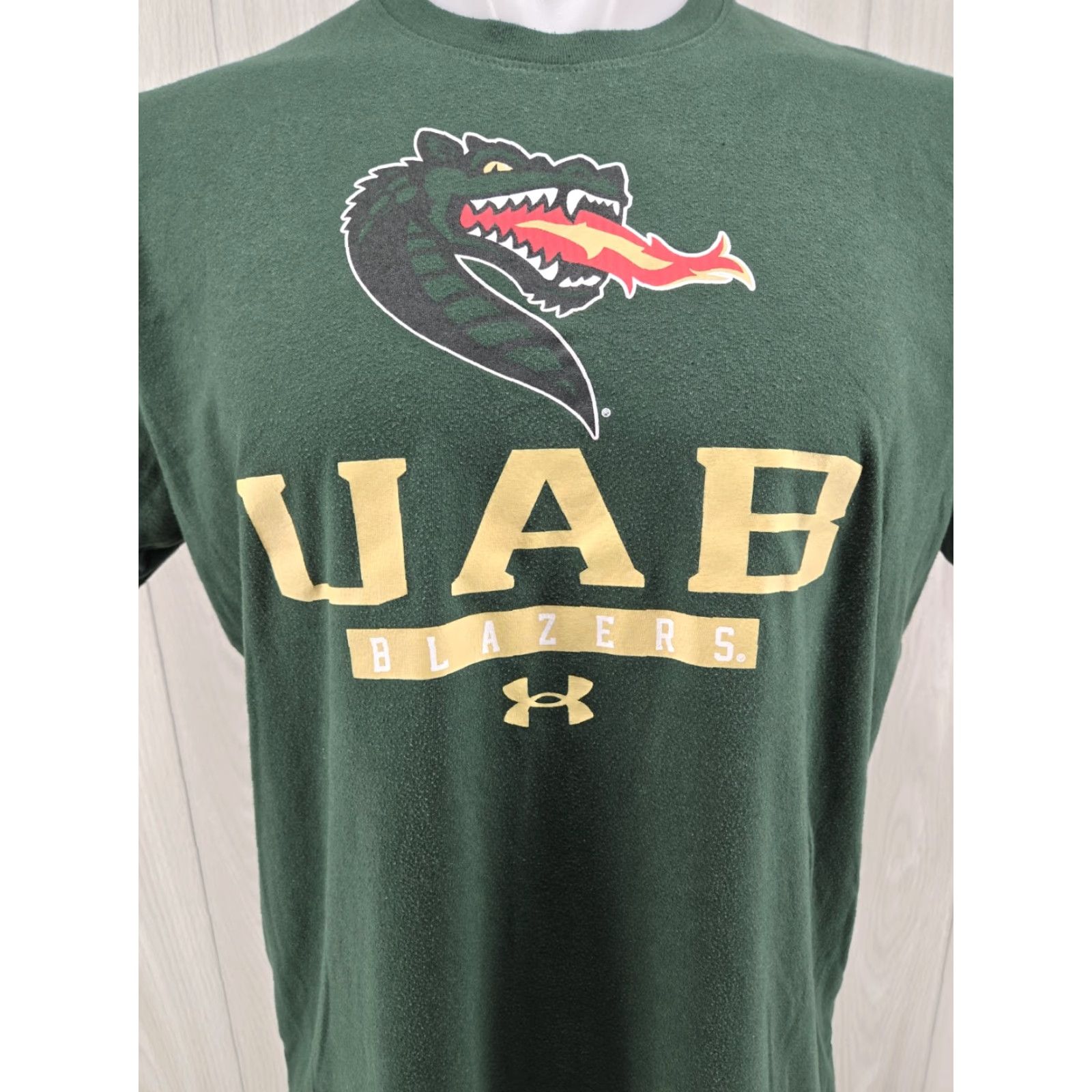 Under Armour UAB Blazers Under Armour Short Sleeve Shirt Men's Large Green Size US L / EU 52-54 / 3 - 3 Thumbnail