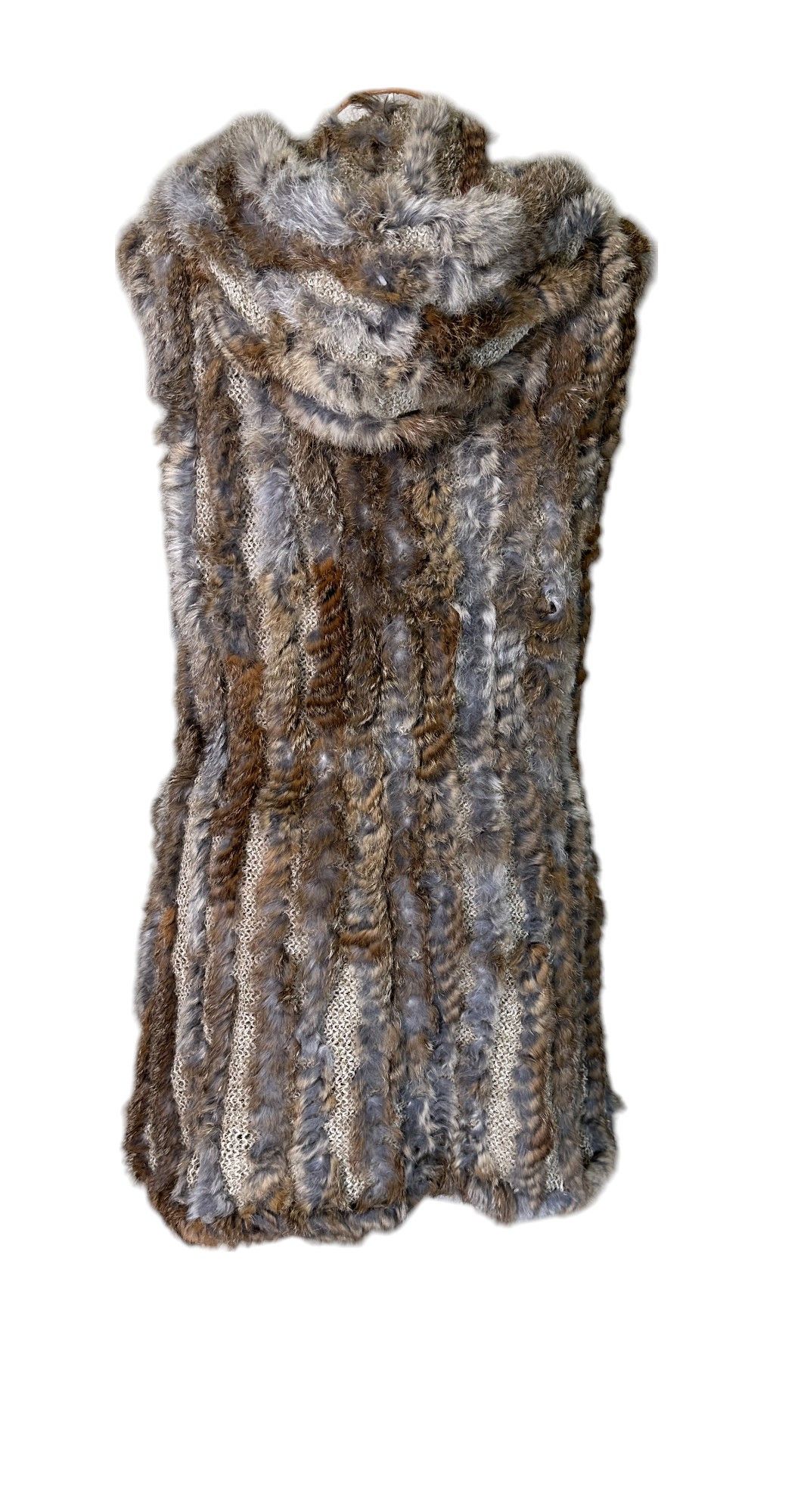 Designer Haust Vest Hoodie Rabbit Fur Size M / US 6-8 / IT 42-44 - 4 Thumbnail
