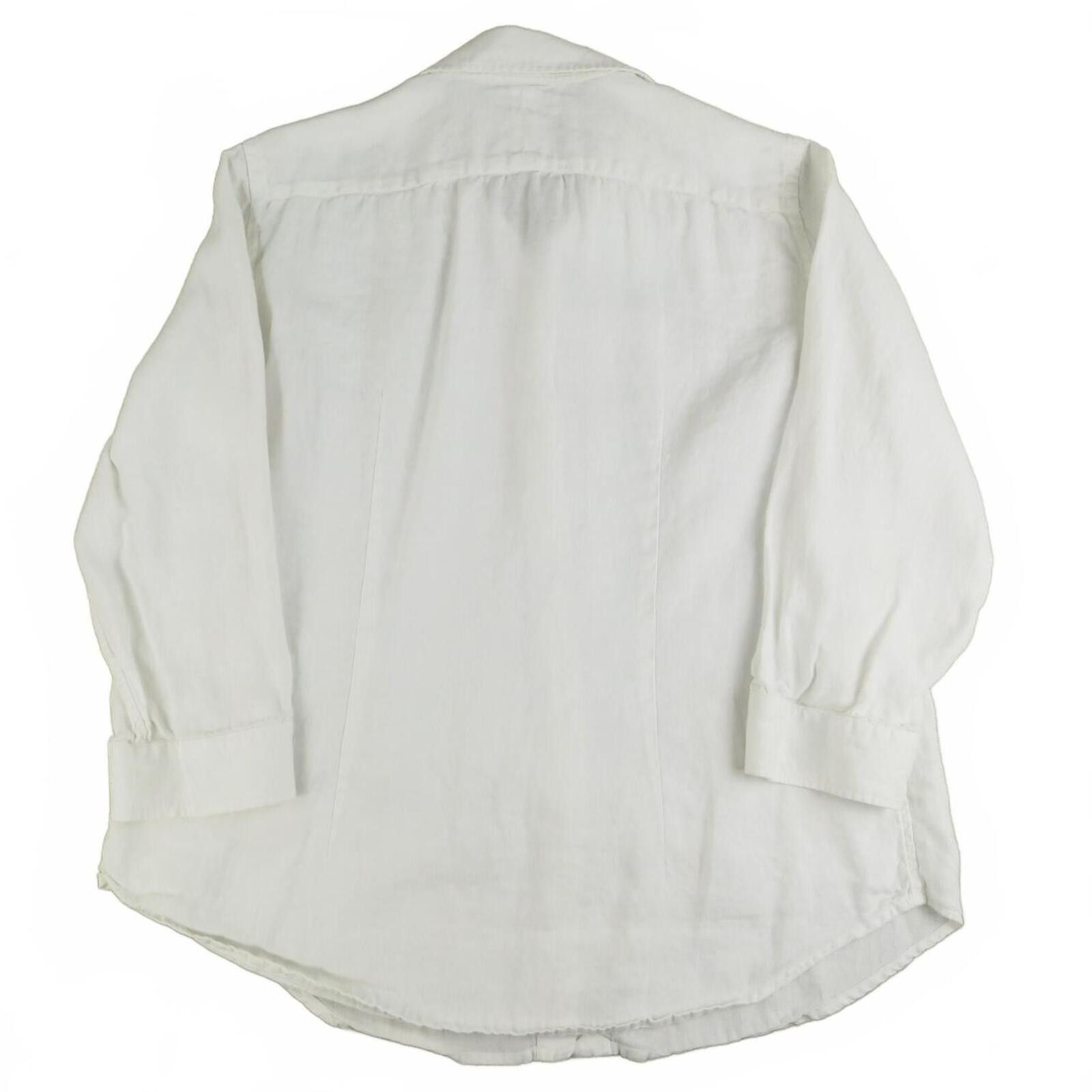 Chaps Chaps White 3/4 Sleeve Button-Up Shirt Women's Medium Size M / US 6-8 / IT 42-44 - 3 Thumbnail