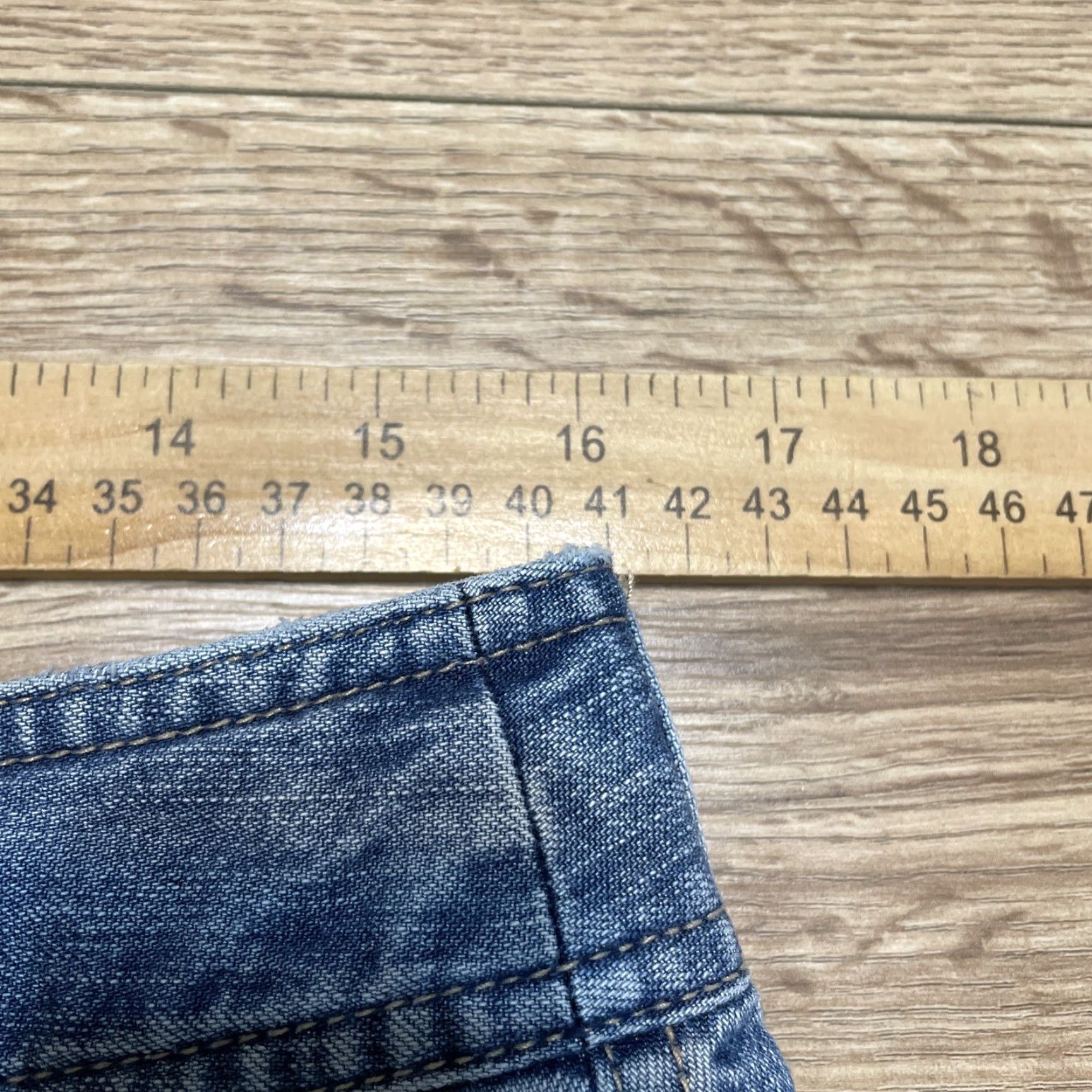 Vintage VINTAGE Style&co Women's Denim Midi Skirt Cotton Blend A-Line 12 Blue Pockets Size 34" / US 12 / IT 48 - 4 Thumbnail