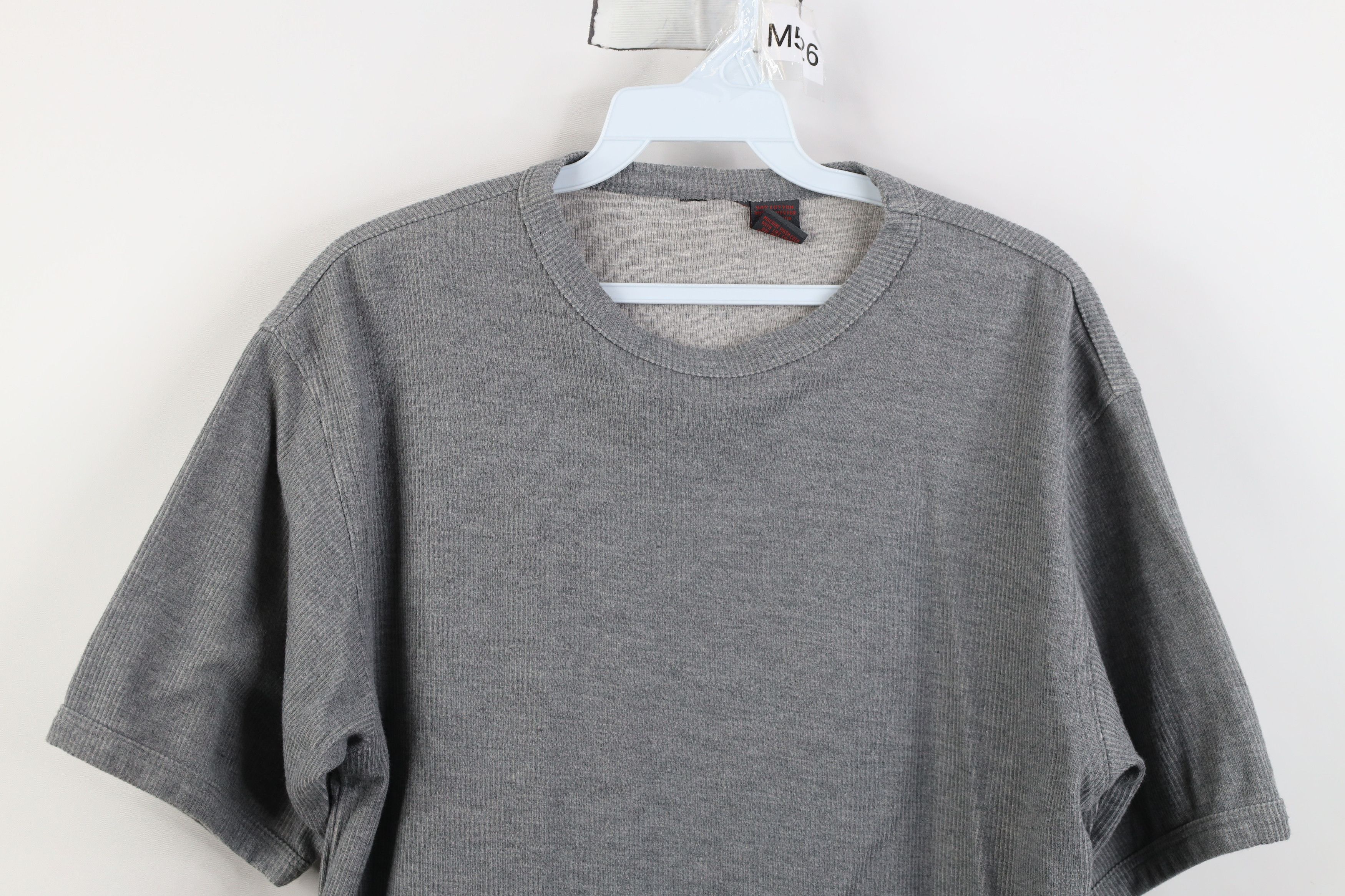 Vintage Vintage 90s Streetwear Ribbed Knit Short Sleeve T-Shirt Size US L / EU 52-54 / 3 - 2 Thumbnail