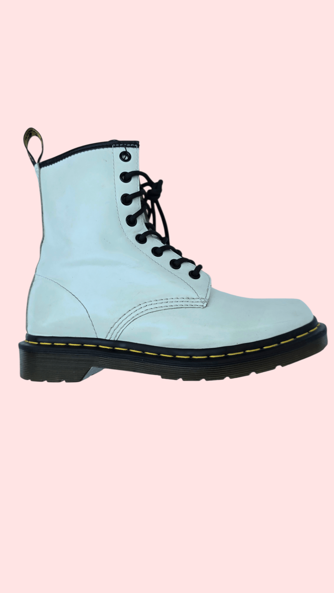 Dr. Martens Dr. Martens 1460 White Leather Boots-FASHIONELLA Size US 7 / IT 37 - 2 Thumbnail