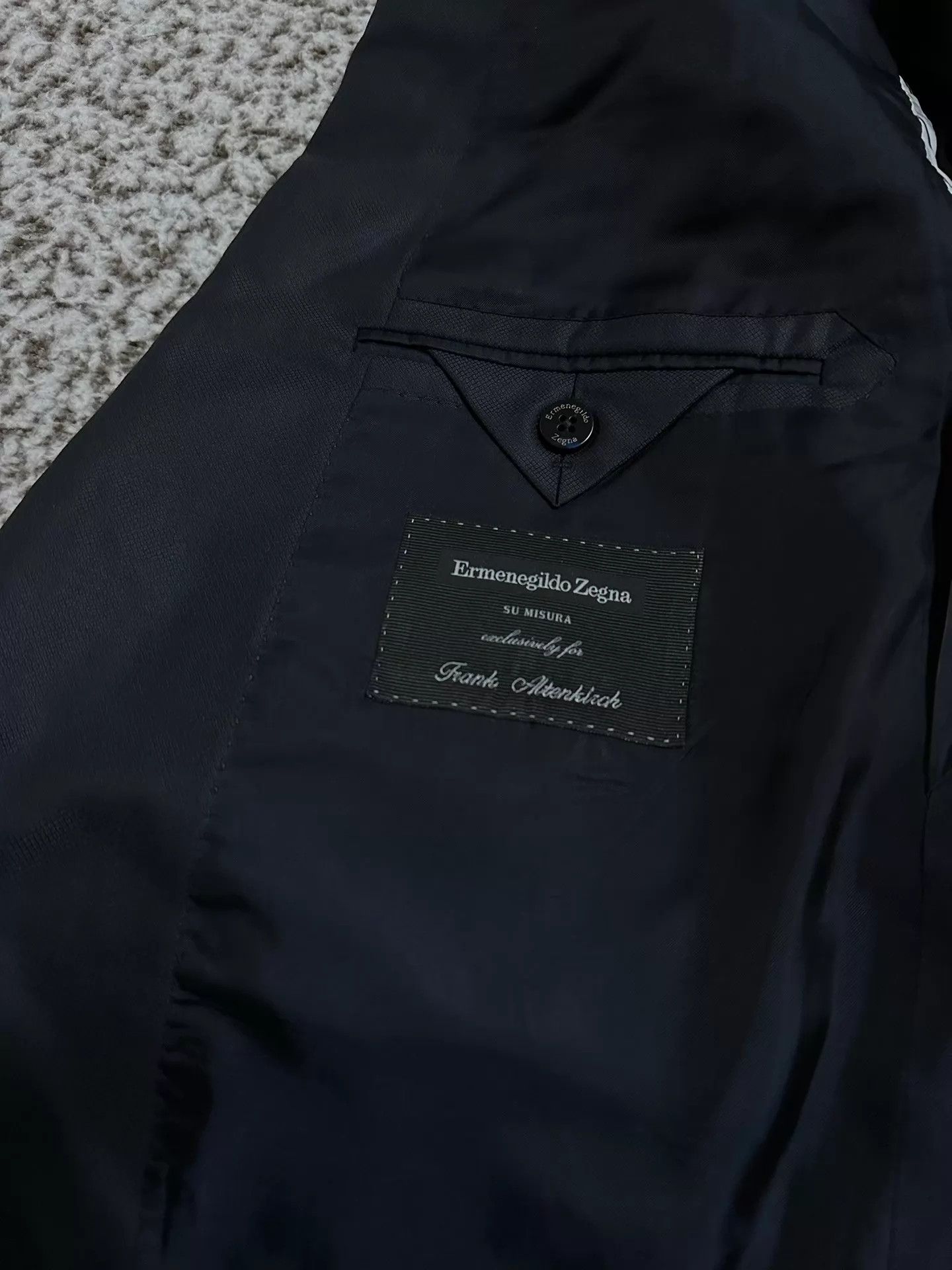 Ermenegildo Zegna Zegna 13milmil13 Su Misura Wool Navy Suit 54 Snake Size 54L - 4 Thumbnail