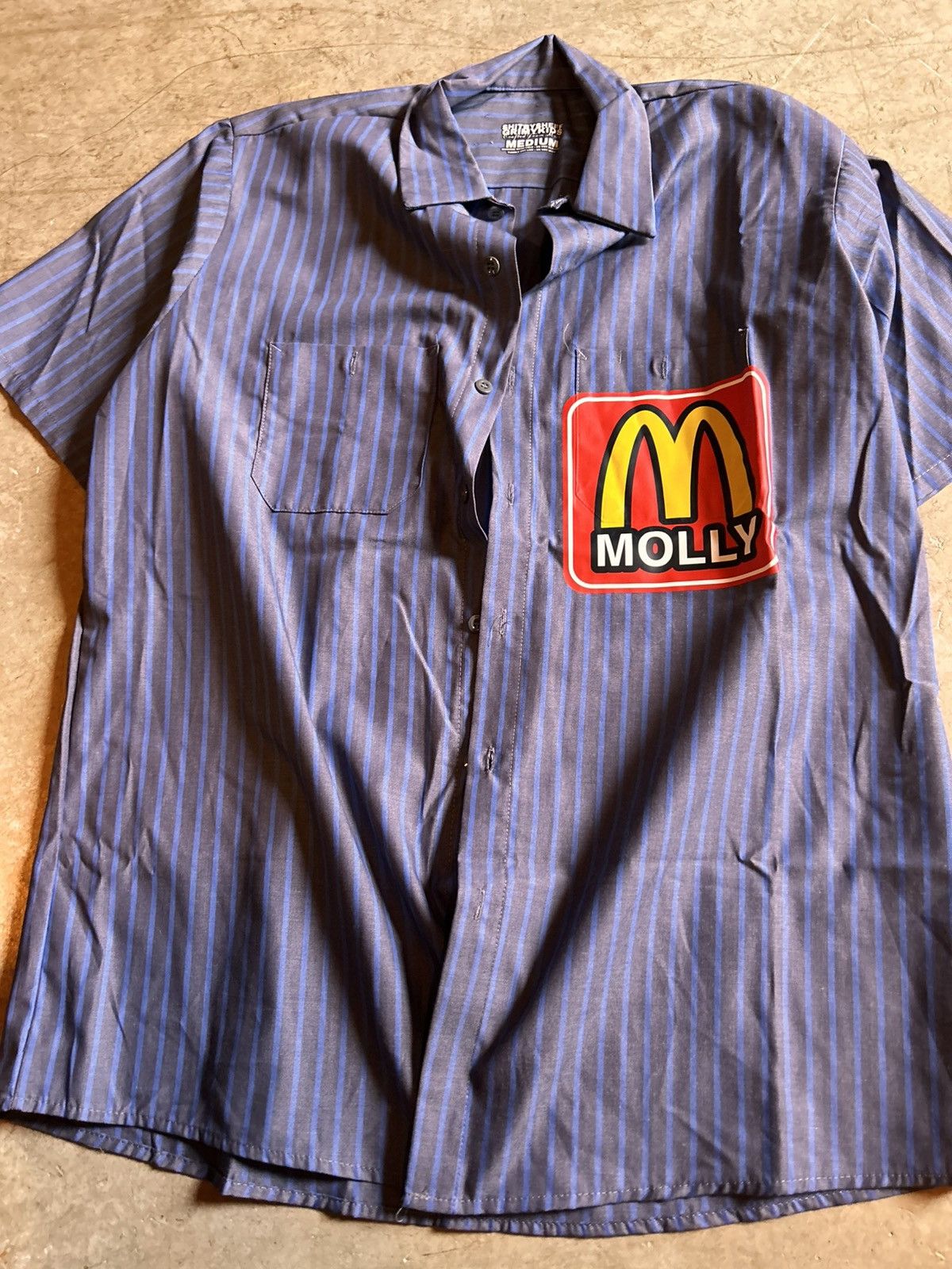Grimykids MOLLY MCDONALDS STRIPED BUTTON UP EMPLOYEE SHIRT Size US M / EU 48-50 / 2 - 1 Thumbnail