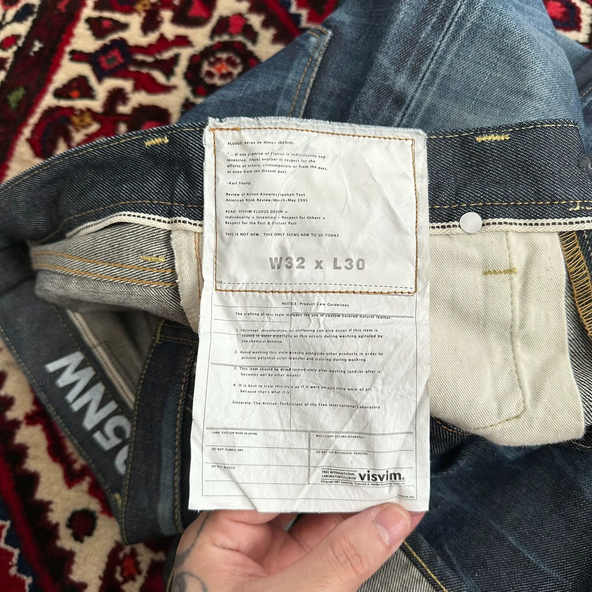 Visvim visvim 11aw 05nw 9.5/10 w32l30 straight denim Size US 32 / EU 48 - 9 Thumbnail