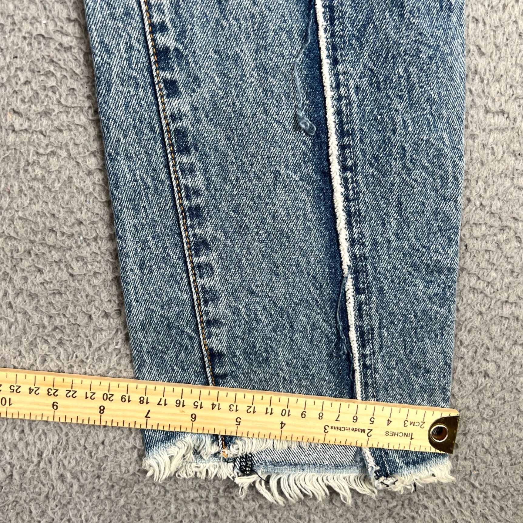 Vintage VINTAGE Style Acid Wash Mom Jeans Women's Size 26 Distressed Blue Denim Size 26" / US 2 / IT 38 - 2 Thumbnail