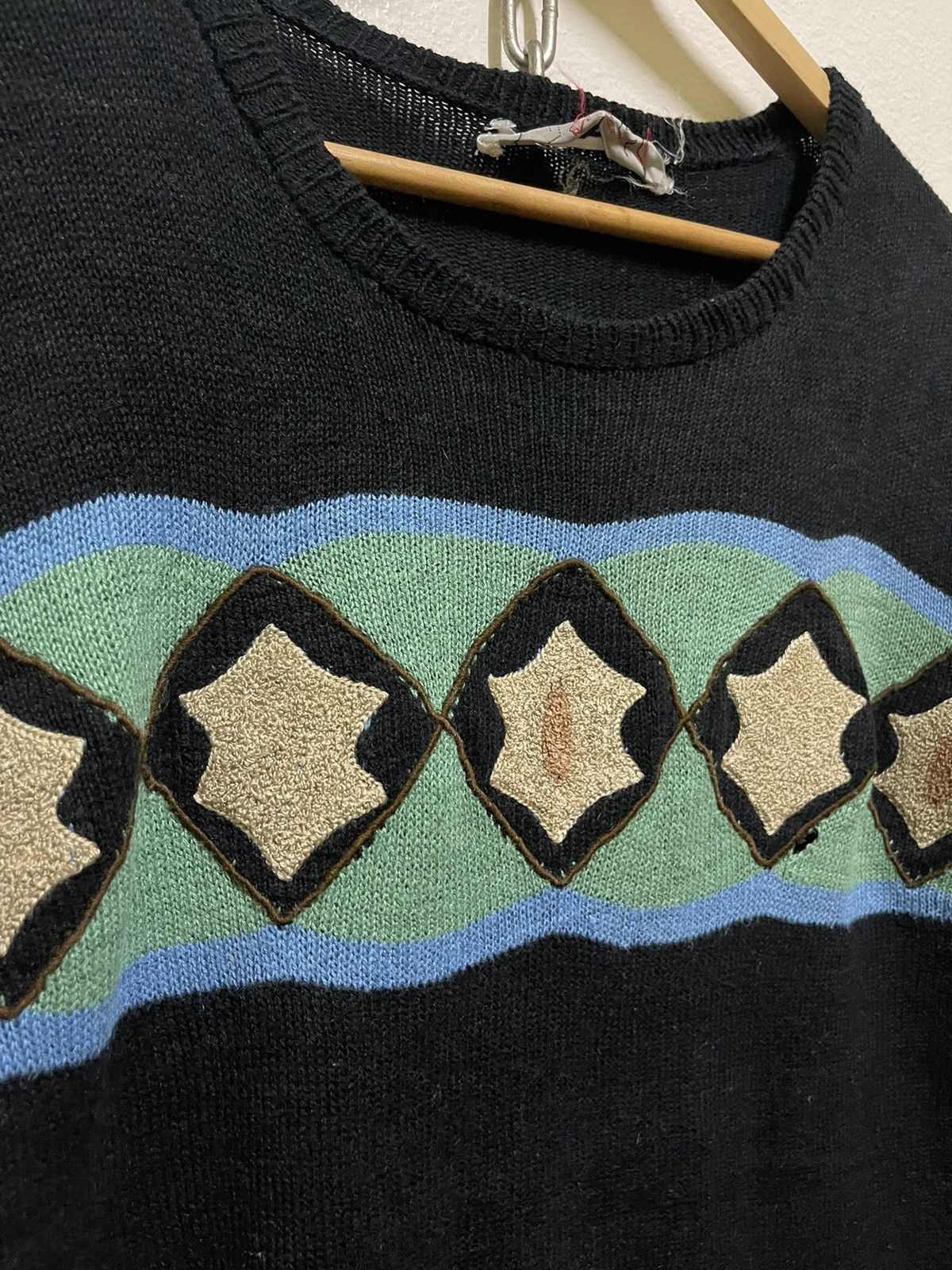 Japanese Brand × Kansai Yamamoto × Vintage Kansai Man Knit Shirt Sleeve Japan Size US S / EU 44-46 / 1 - 5 Thumbnail