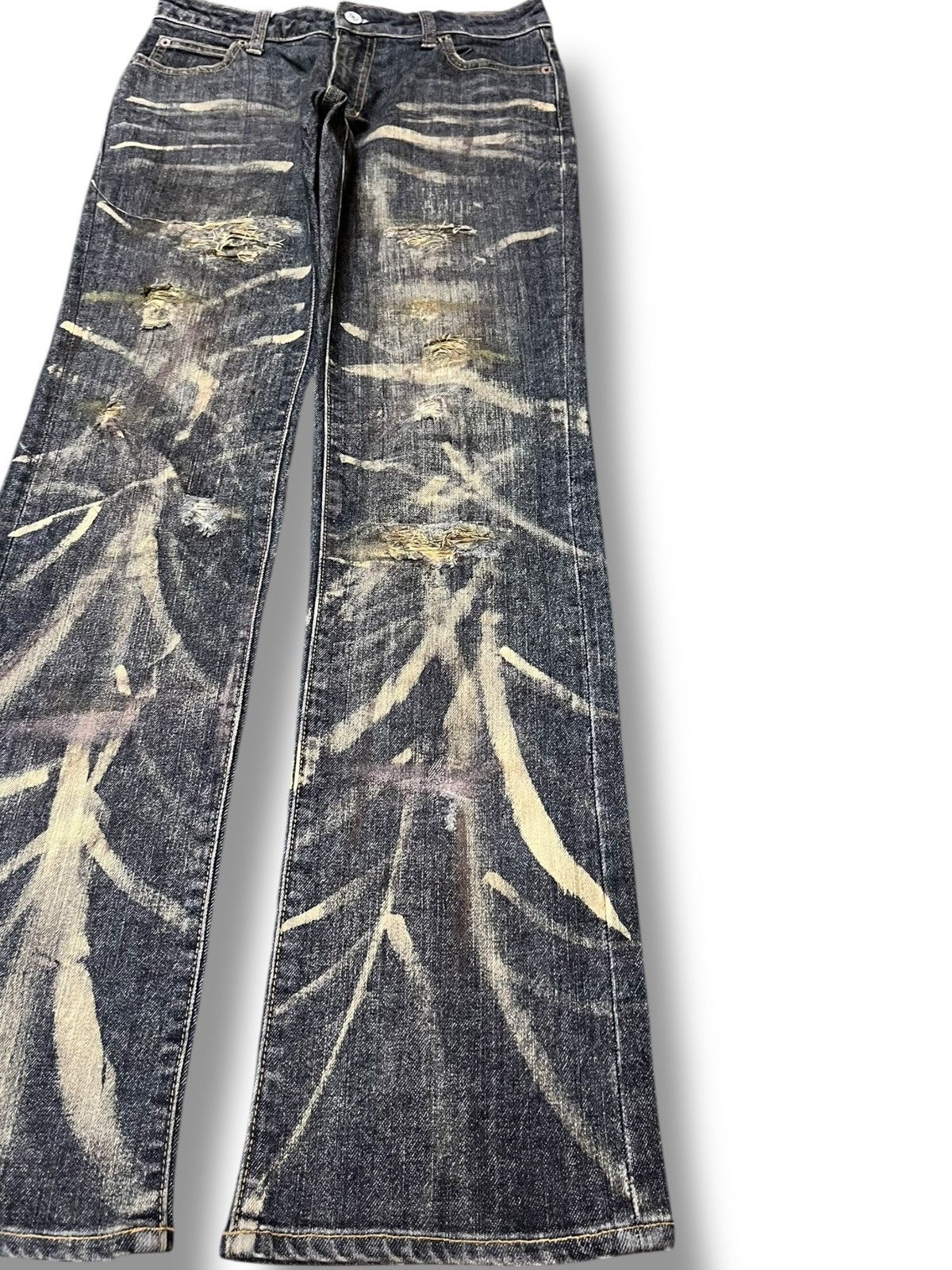 Gap Vintage Gap Bootcut Clawmark Art Distressed Denim Size US 29 - 4 Thumbnail