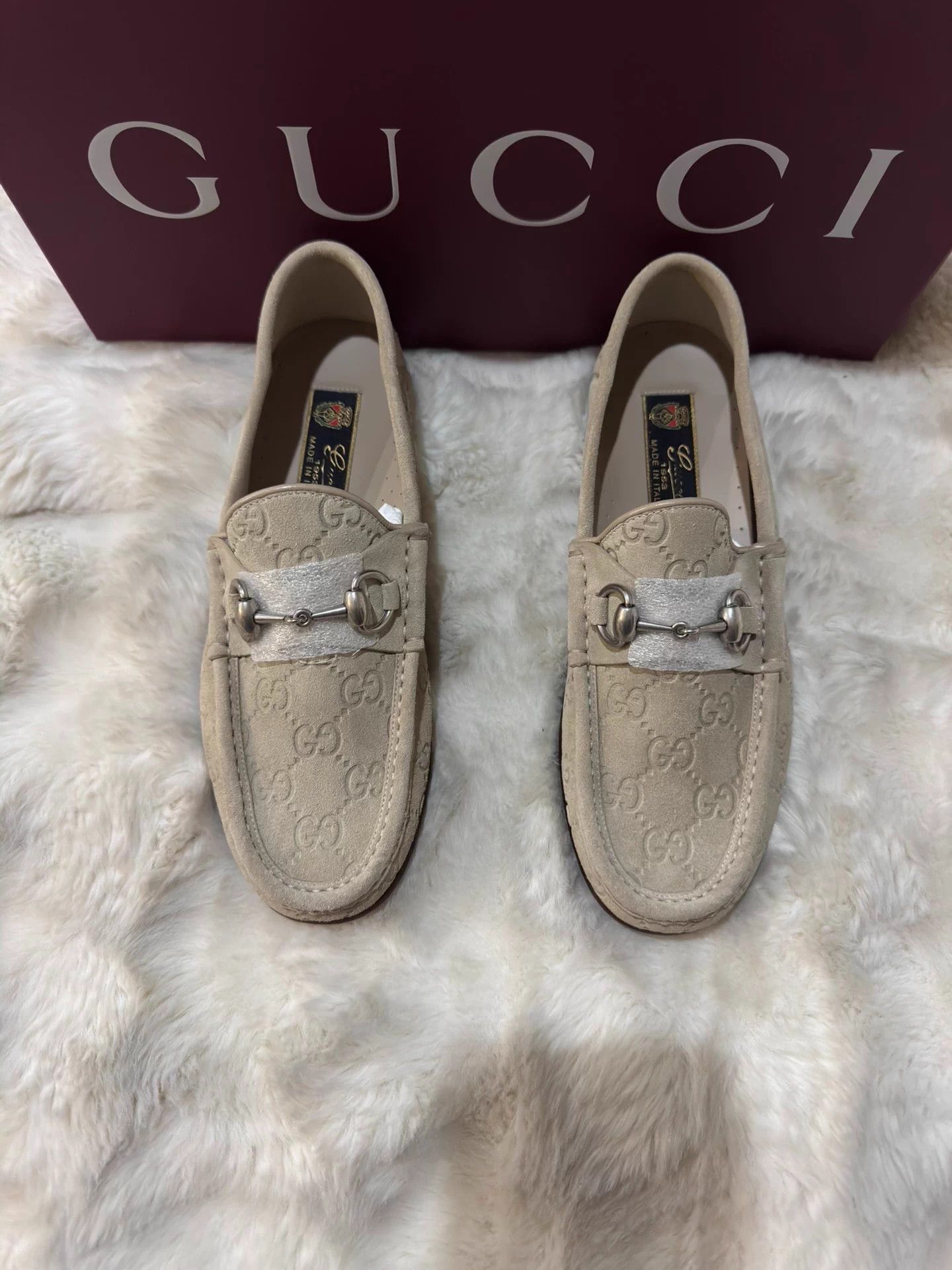 Gucci Gucci All Over Print Suede Loafer 39/5 Size US 7.5 / IT 37.5 - 1 Thumbnail