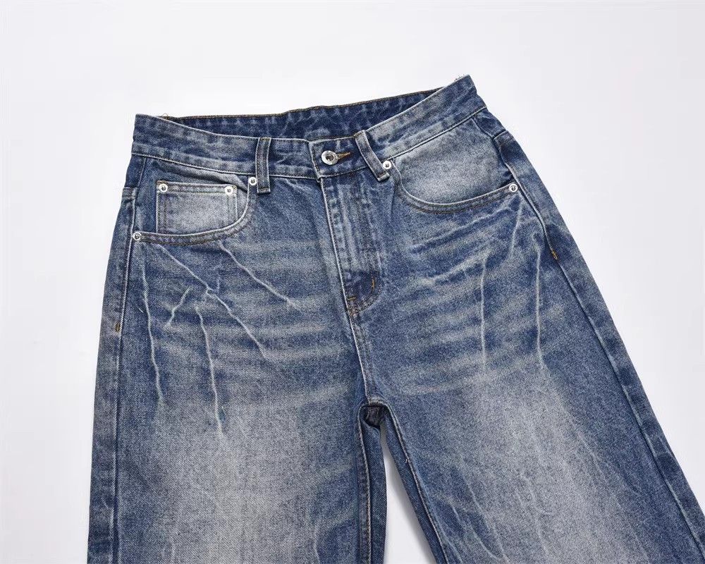 Japanese Brand × Jean American washed distressed men's loose retro casual jeans Size US 32 / EU 48 - 3 Thumbnail