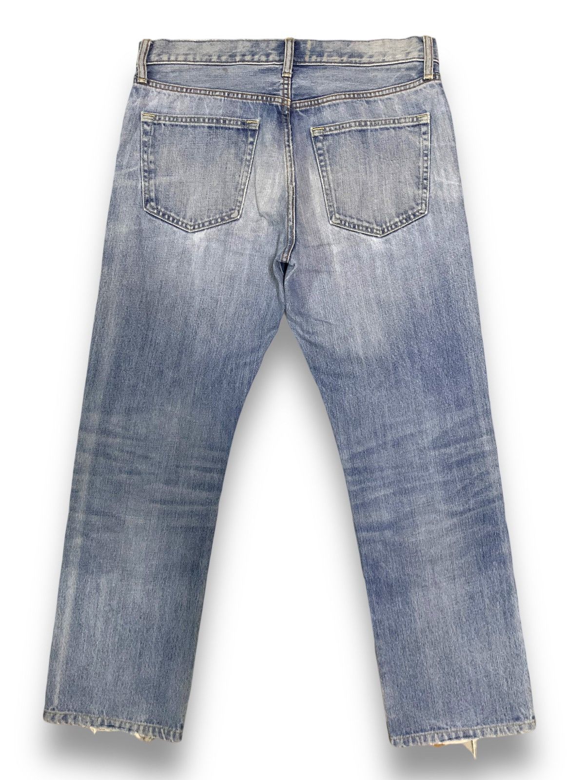 Undercover × Uniqlo Vintage Uniqlo UJ S002 Dirty Blue Wash Distressed Jeans Size US 32 / EU 48 - 2 Thumbnail