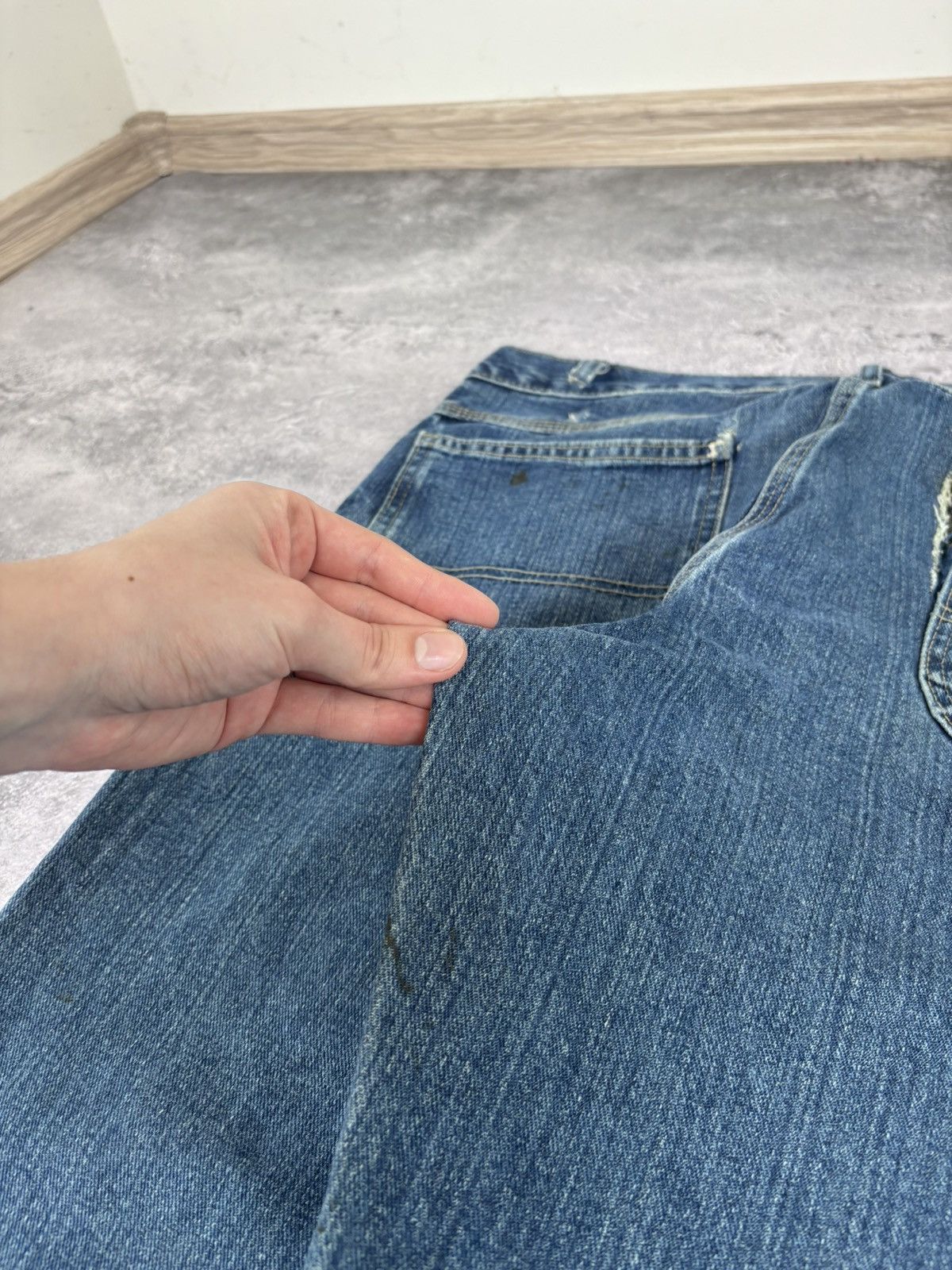 Dickies Dickies Men’s Denim Jeans Blue Distressed USA Workwear Size US 36 / EU 52 - 6 Thumbnail