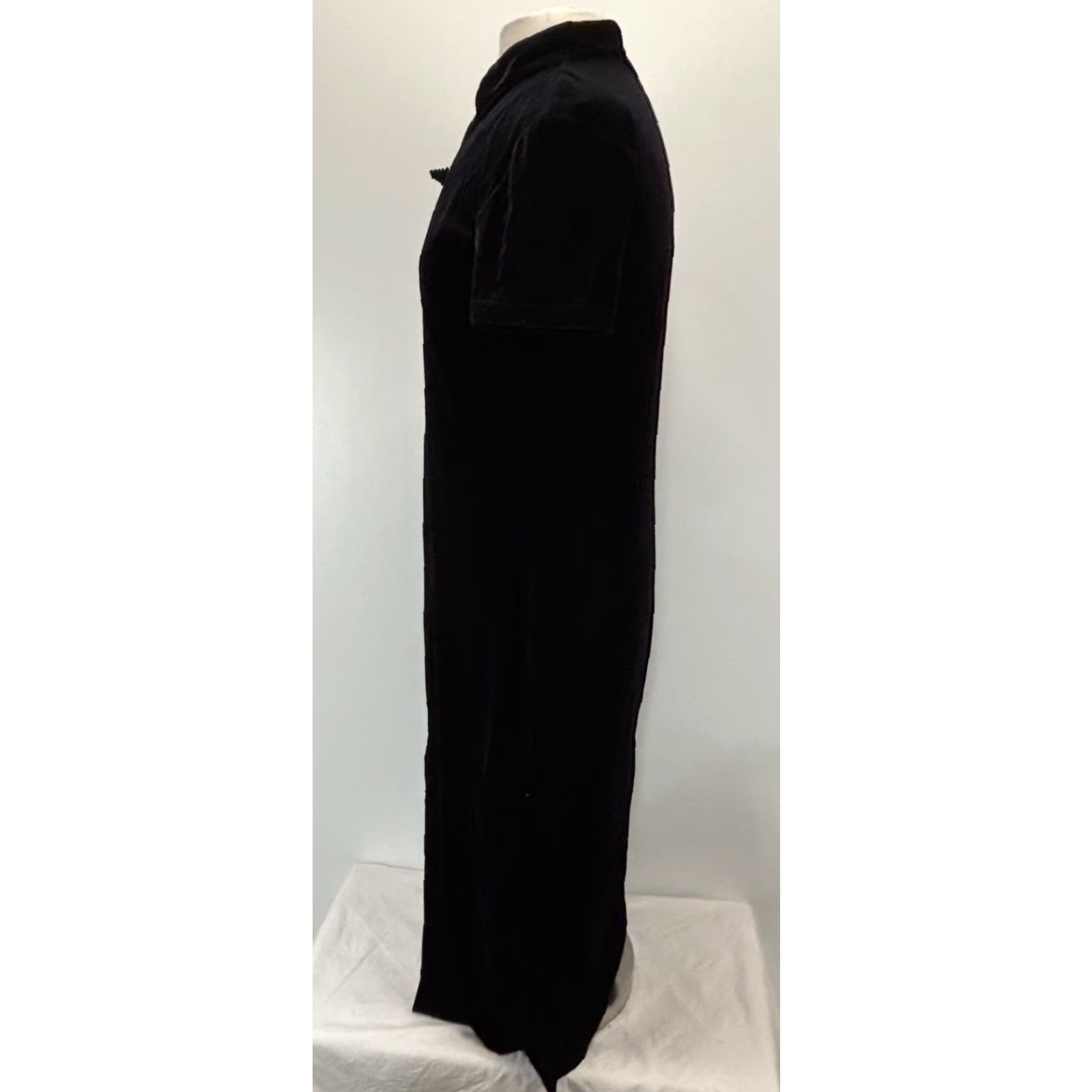 Velvet VINTAGE Velvet Velvet Dress Midi Dress M Black Goth 1990s USA Mens Womens Girls Boysen? Size M / US 6-8 / IT 42-44 - 2 Thumbnail