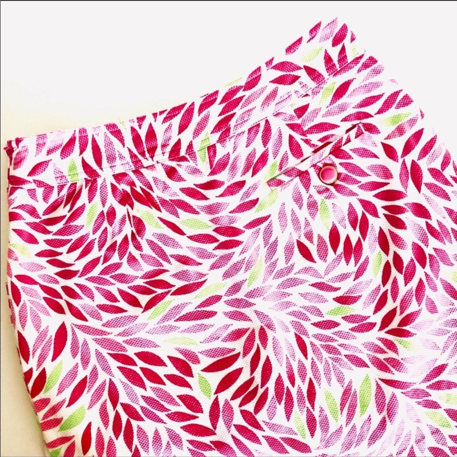 Nike EP PRO Pink White Floral Abstract Pattern Print Mini Skirt Size 27" / US 4 / IT 40 - 13 Thumbnail