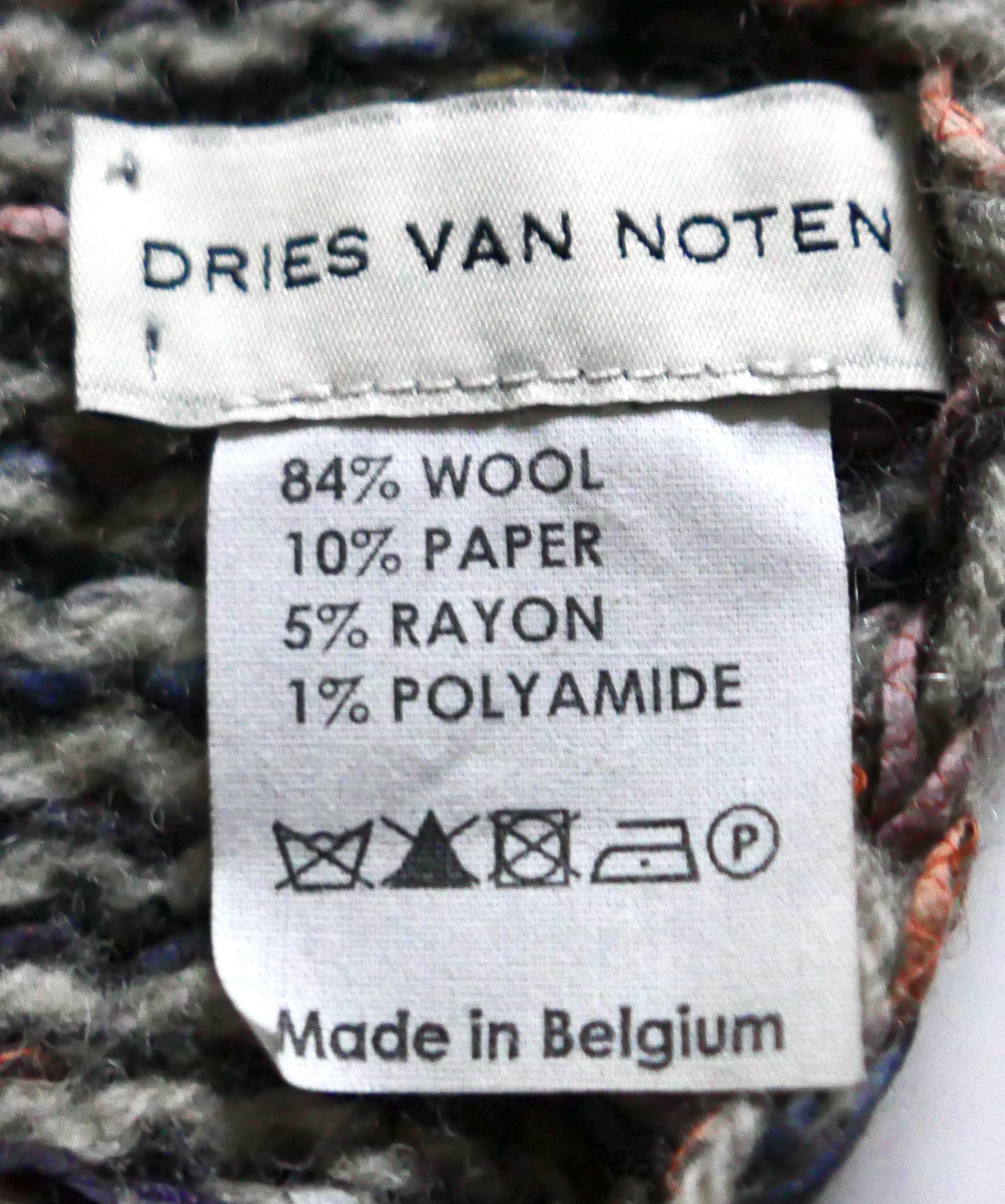 Dries Van Noten Dries Van Noten Fall 2008 Wool/Paper Hand Knit Scarf Size ONE SIZE - 4 Thumbnail