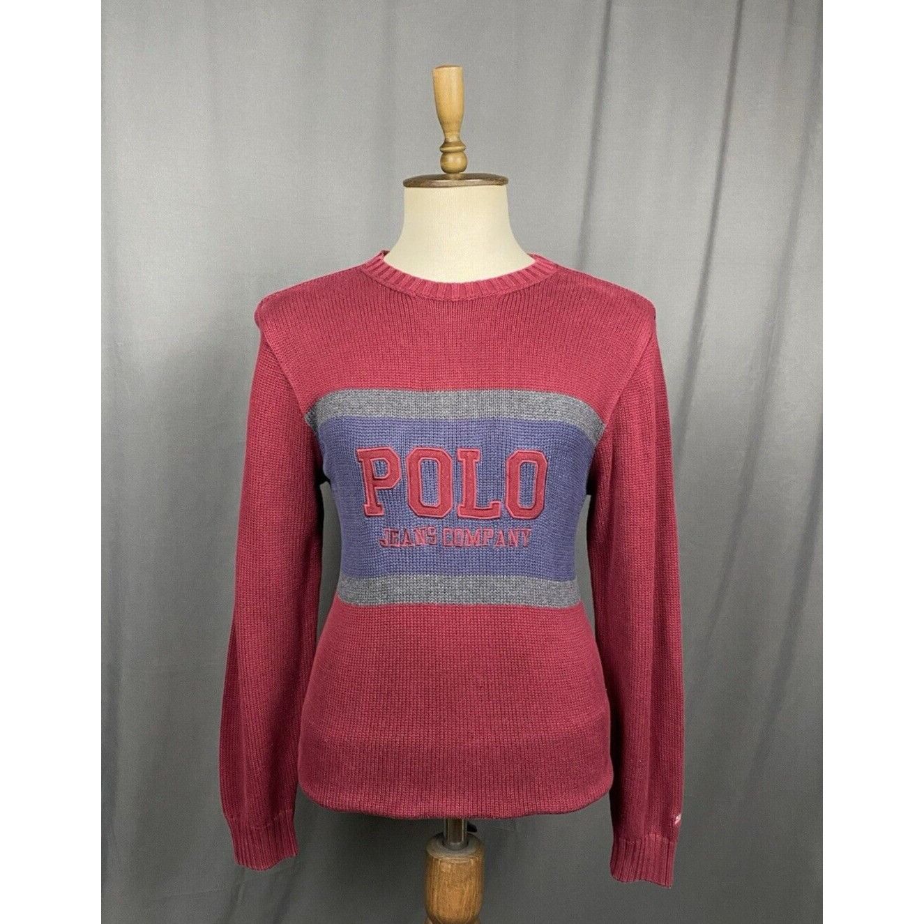 Polo Ralph Lauren Polo Ralph Lauren Big Logo Men's Red Crewneck Knitted Sweate Size US M / EU 48-50 / 2 - 1 Thumbnail