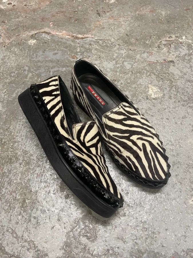 Prada Prada Pony Hair Safari Brown Embellished Shoes Size US 7 / IT 37 - 5 Thumbnail