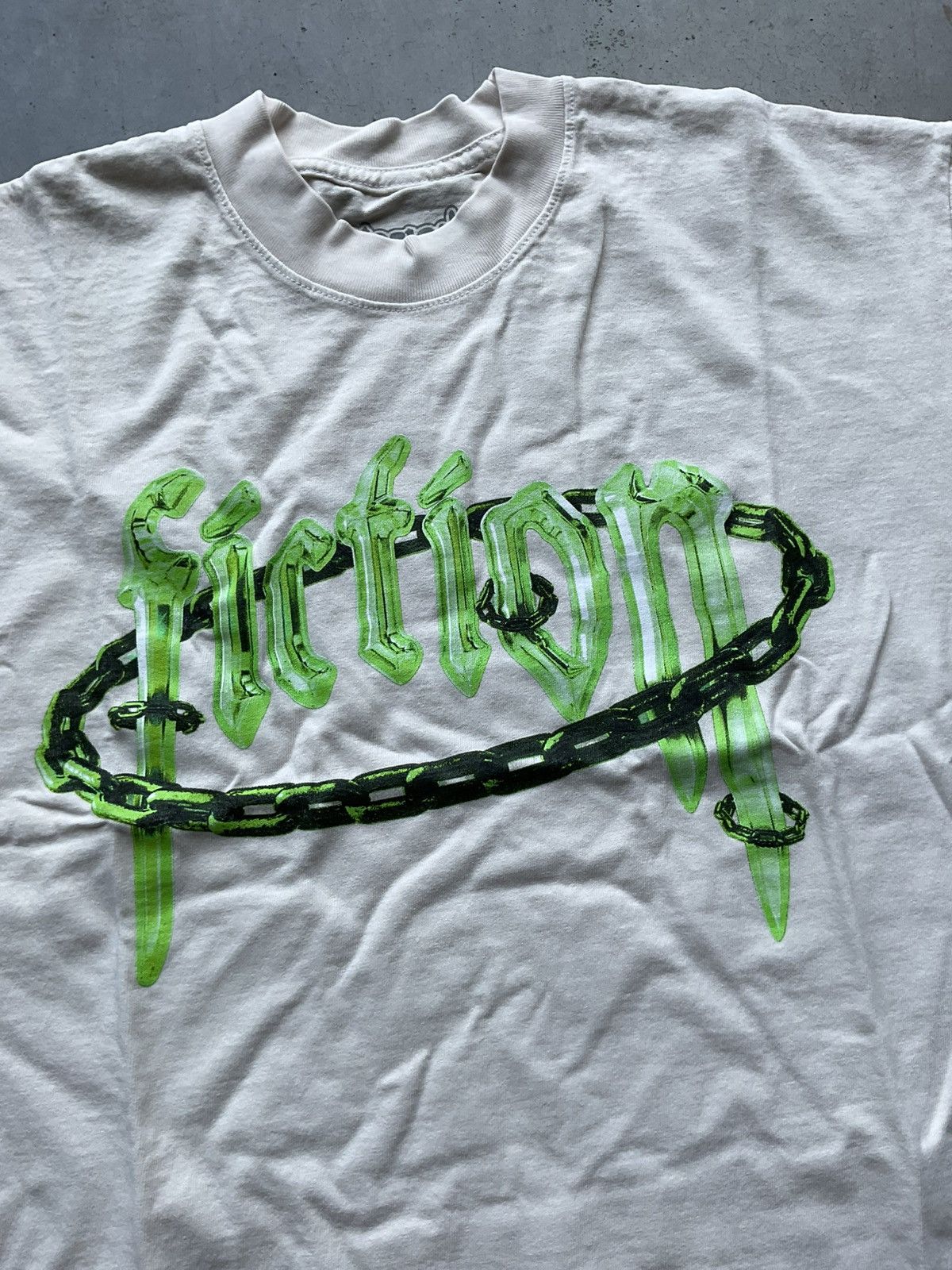 Vintage Fiction Logo Tee Cream Size US M / EU 48-50 / 2 - 2 Thumbnail