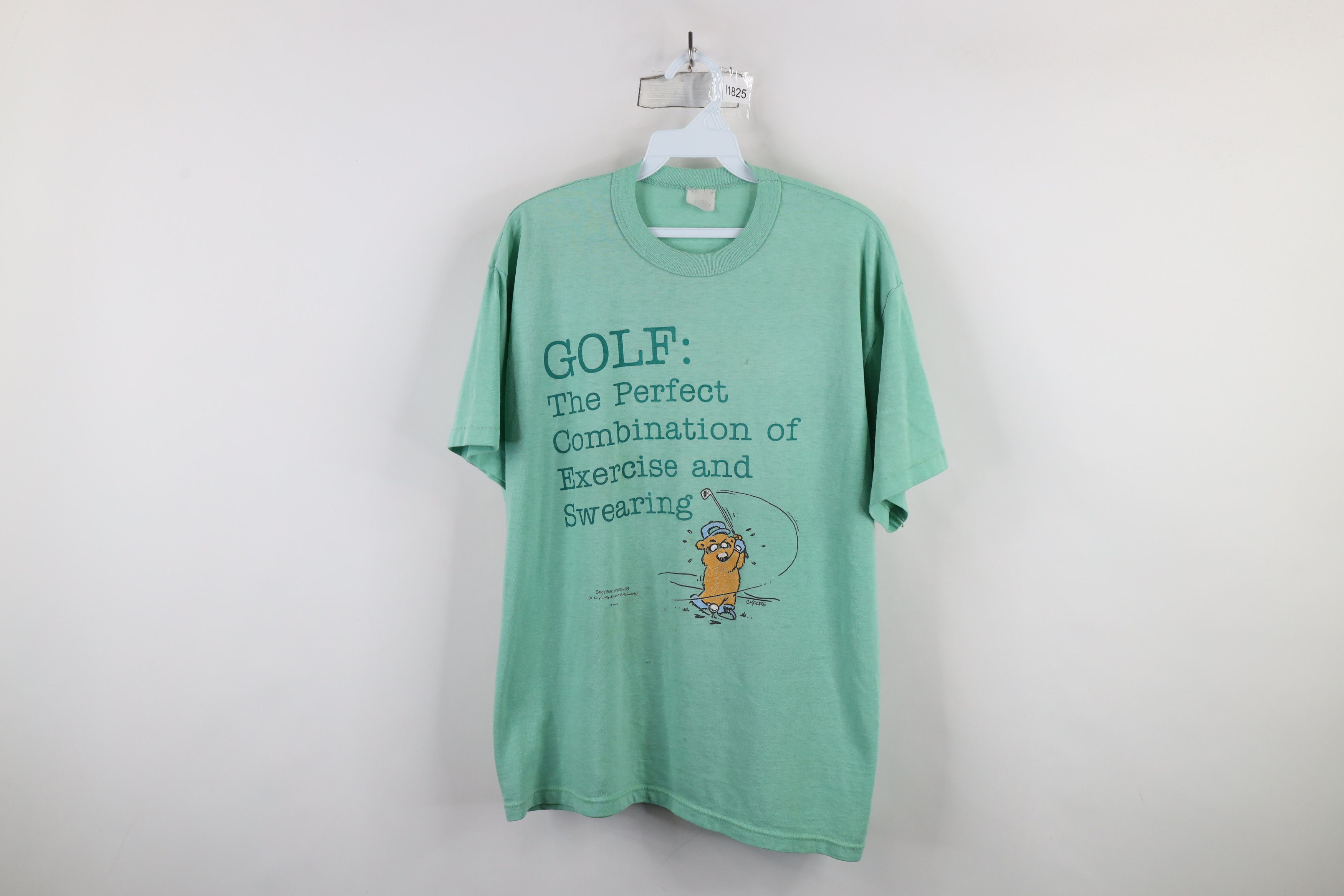 Vintage Vintage 80s 90s Funny Golf Short Sleeve T-Shirt Green USA Size US XL / EU 56 / 4 - 1 Thumbnail
