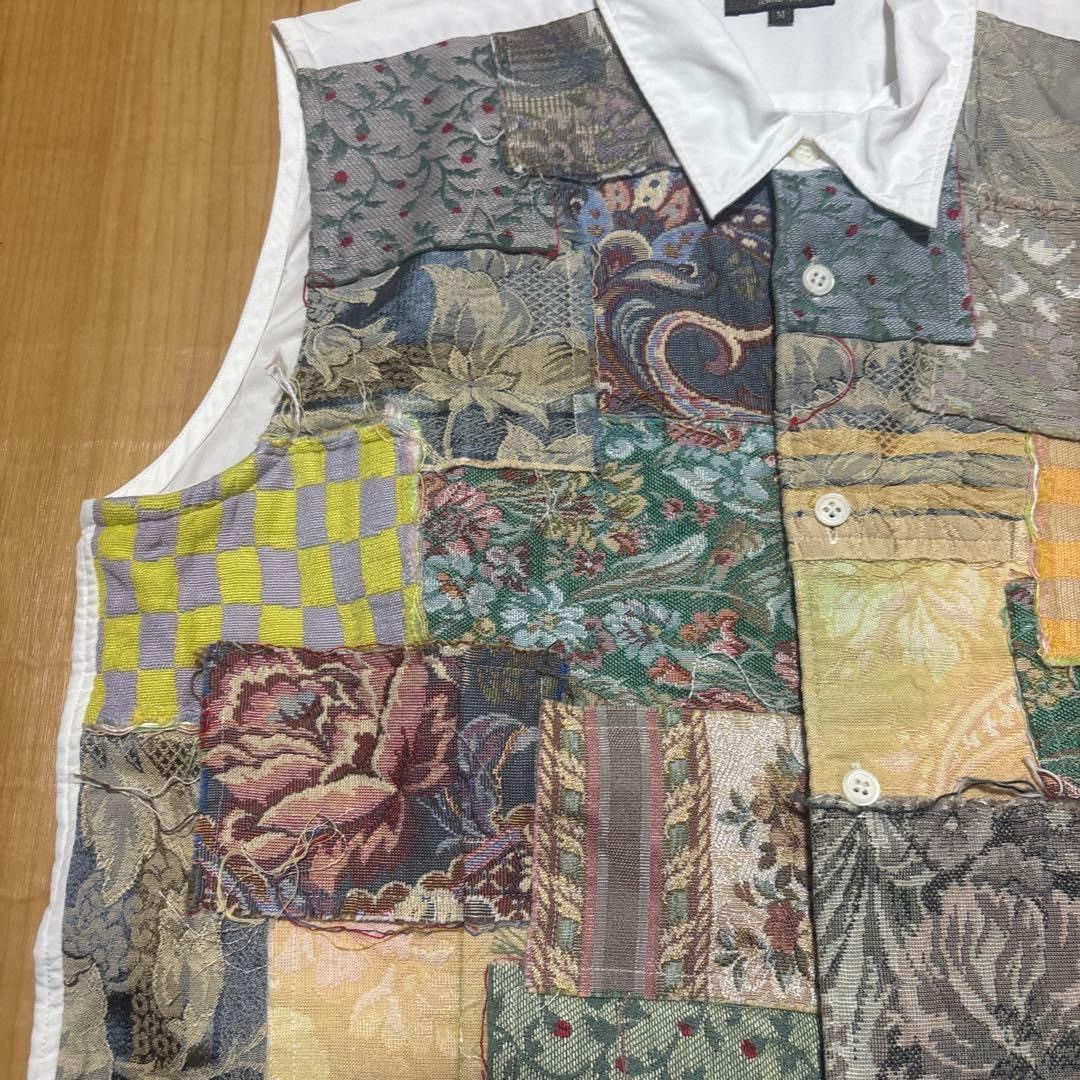 Comme des Garcons Homme Plus 2000SS Gobelin Patchwork Shirt Size US M / EU 48-50 / 2 - 4 Thumbnail