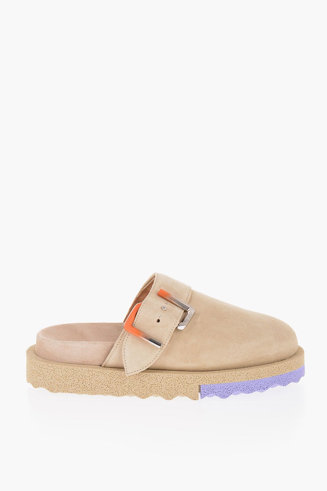 image of Off White Og1Mm0424 Suede Mule Shoess In Beige Shoes, Men's (Size 8)