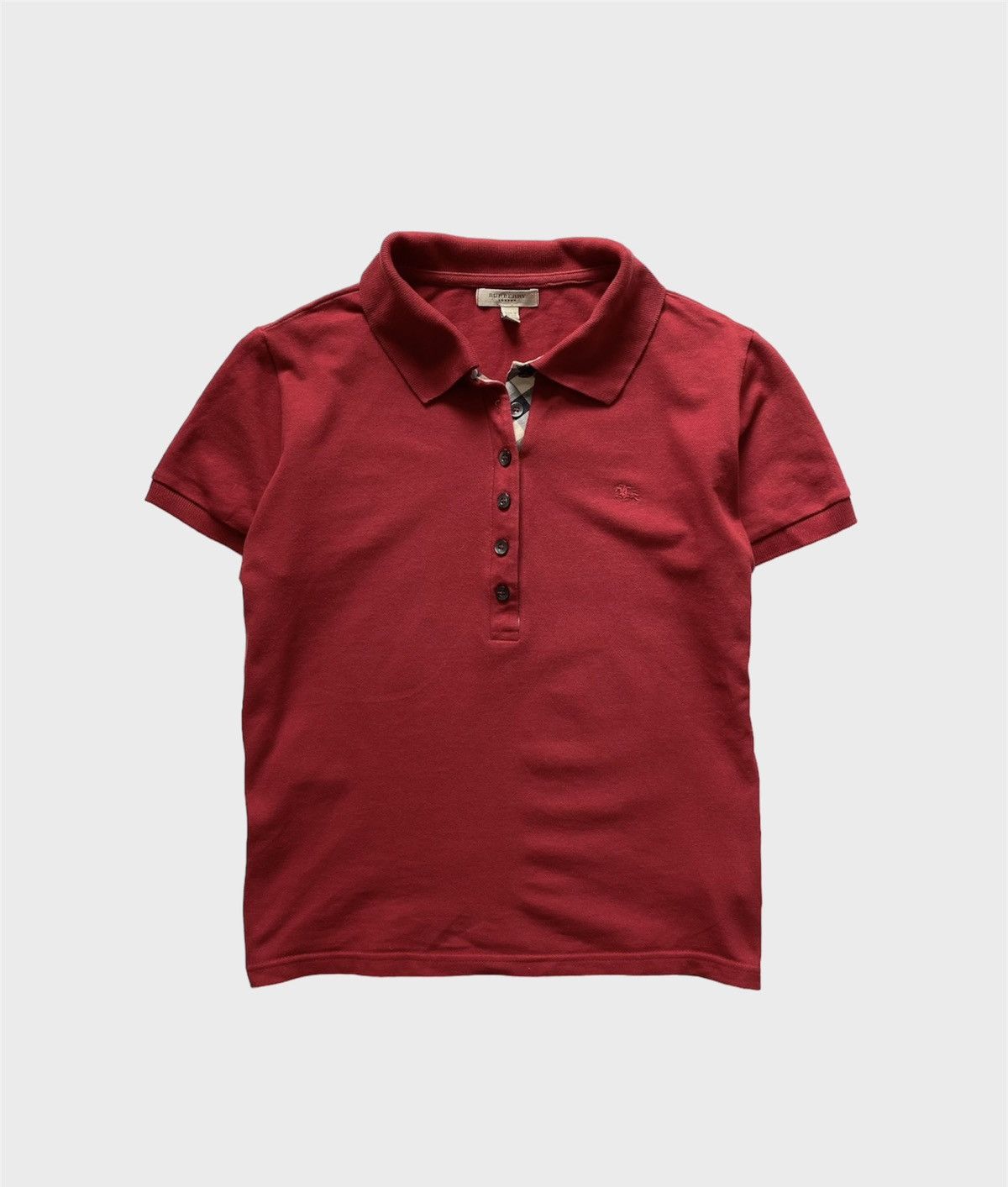 Burberry Burberry Red Polo T-Shirt Size L / US 10 / IT 46 - 1 Thumbnail