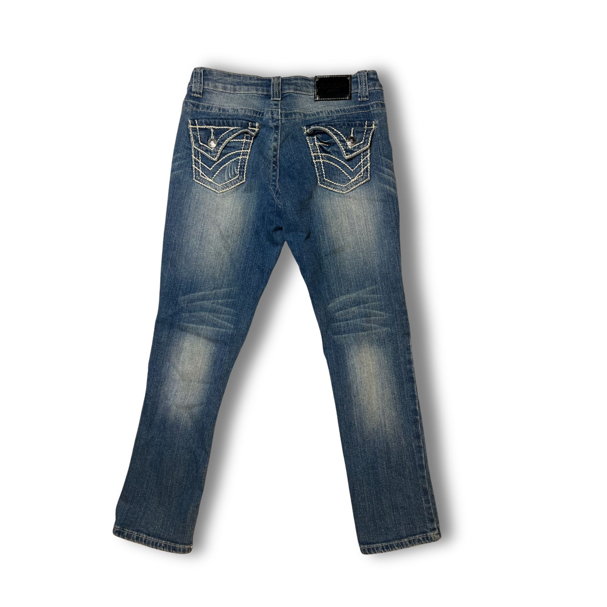 Other Z. Co. Womens Bootcut Jeans Size 3 Blue Distressed Denim wit Size 28" / US 6 / IT 42 - 3 Thumbnail