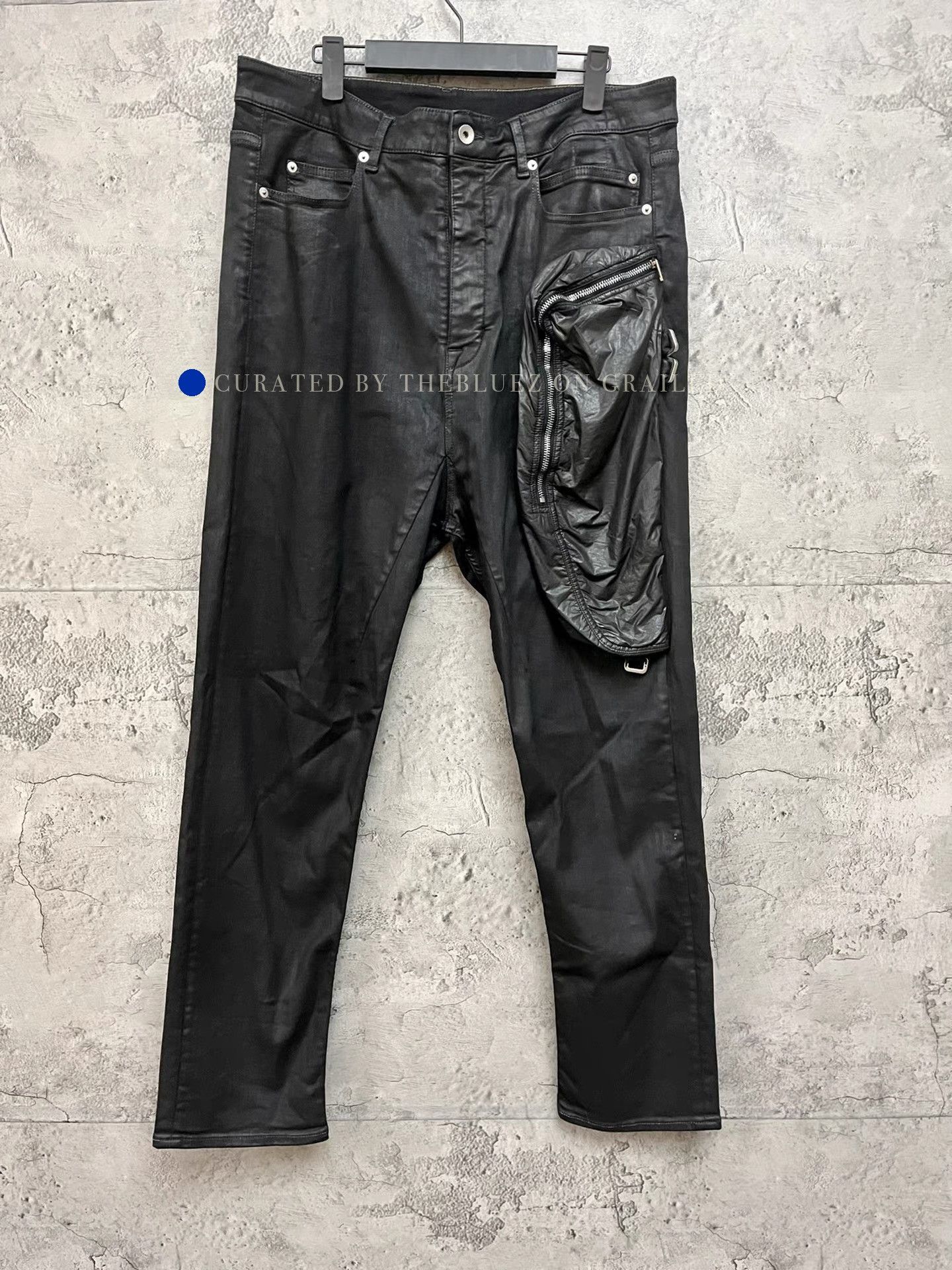 Rick Owens Sleek Waxed Casual Pants in Black Size US 34 / EU 50 - 1 Thumbnail