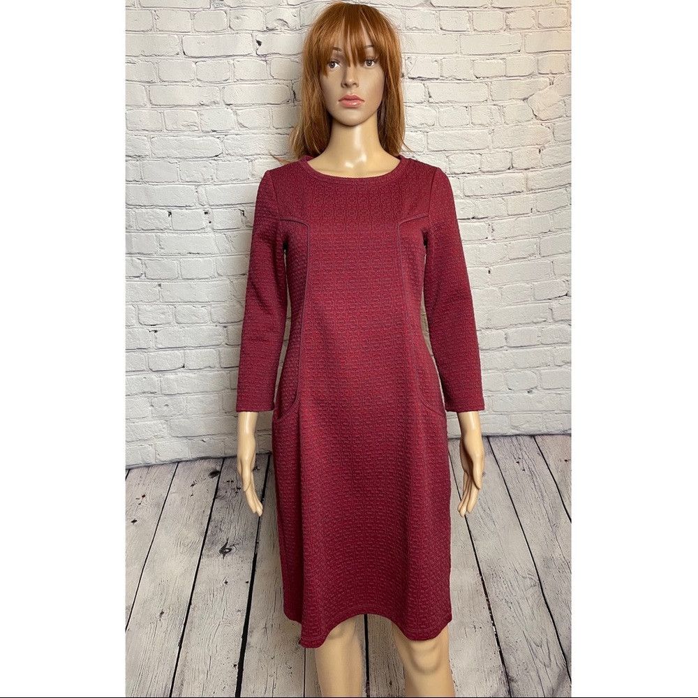 Other Zilch Amsterdam Stretch 3/4 Sleeve Viscose Stretch Red Dres Size S / US 4 / IT 40 - 1 Thumbnail