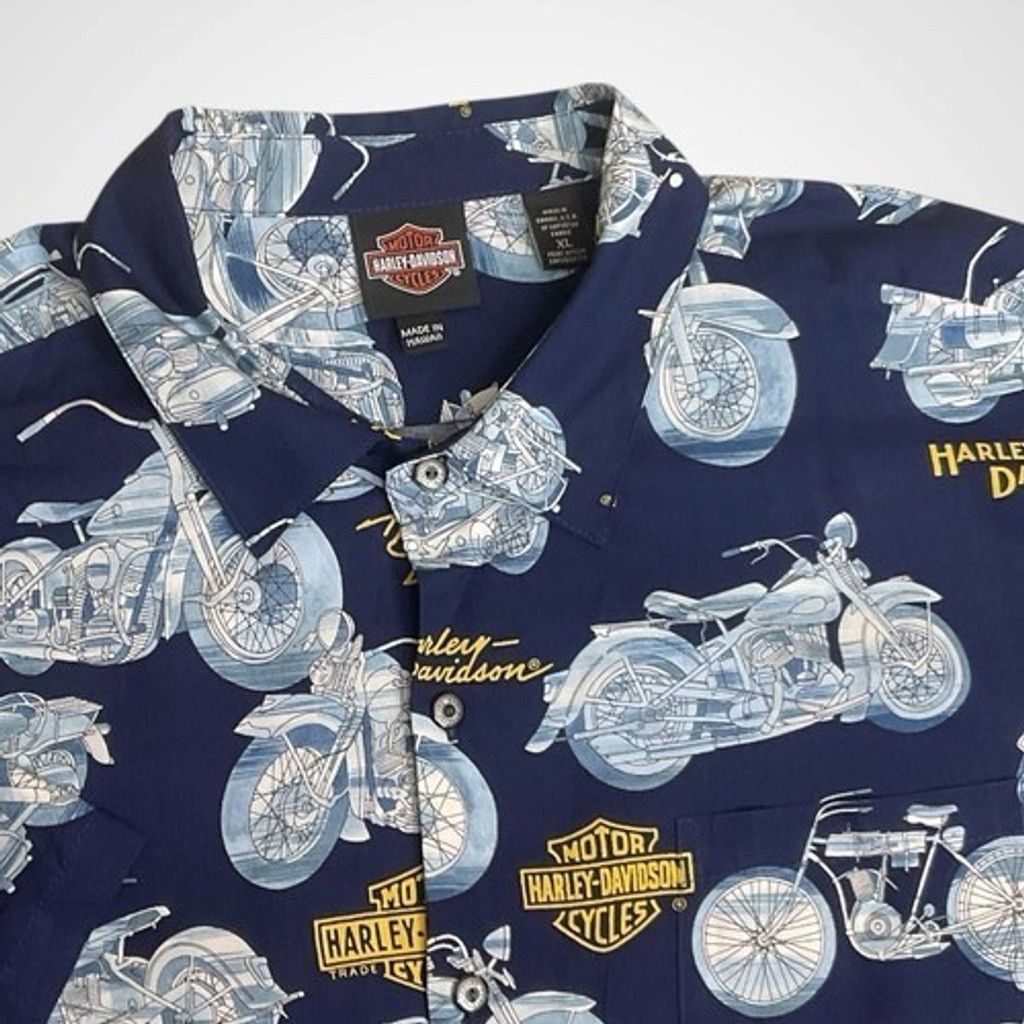 Harley Davidson NWOT Harley-Davidson Hawaiian Motorcycle Shirt Men Size XL Size US XL / EU 56 / 4 - 1 Thumbnail