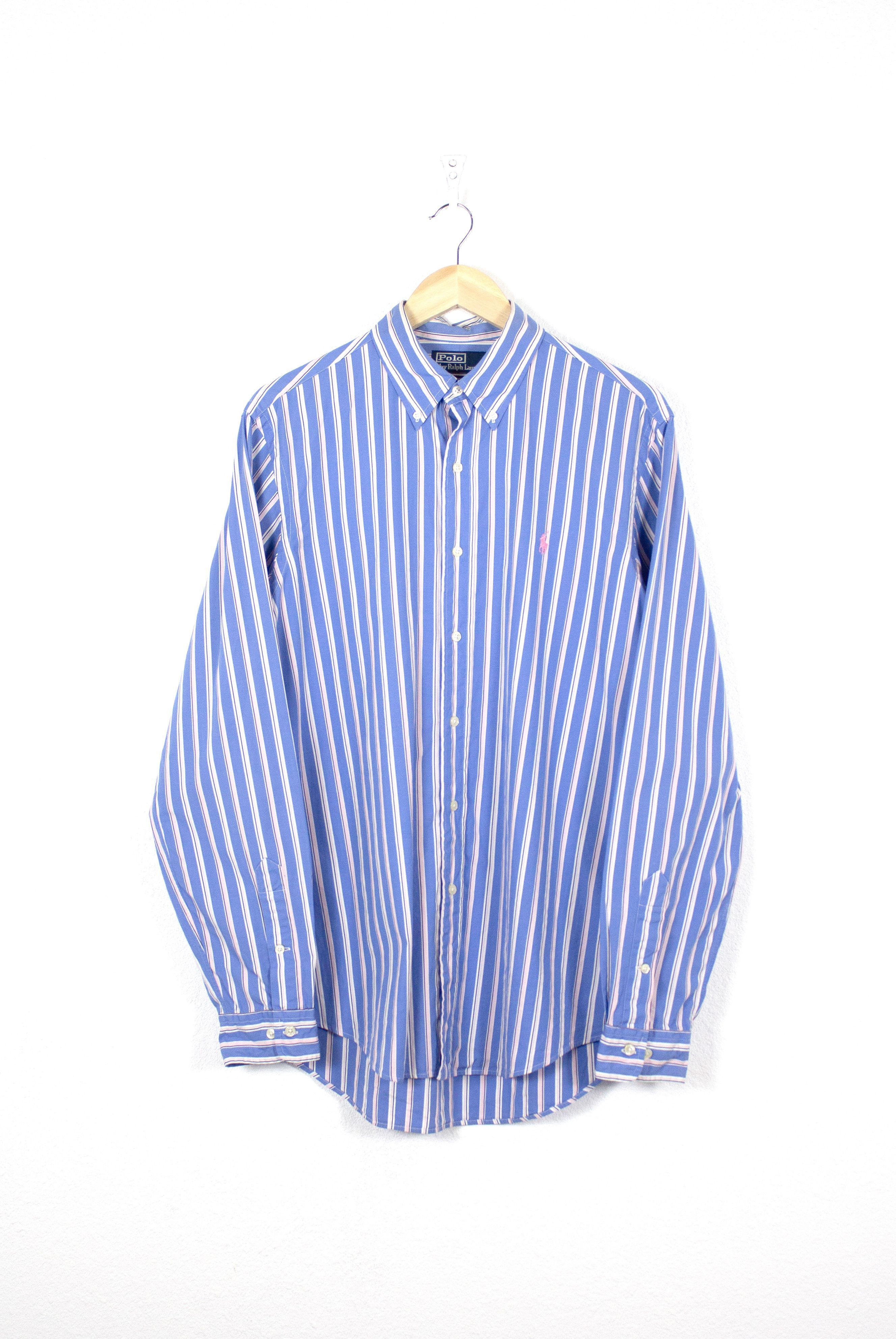 Polo Ralph Lauren Ralph Lauren Pony Striped Blue Oxford Shirt Size US L / EU 52-54 / 3 - 1 Thumbnail