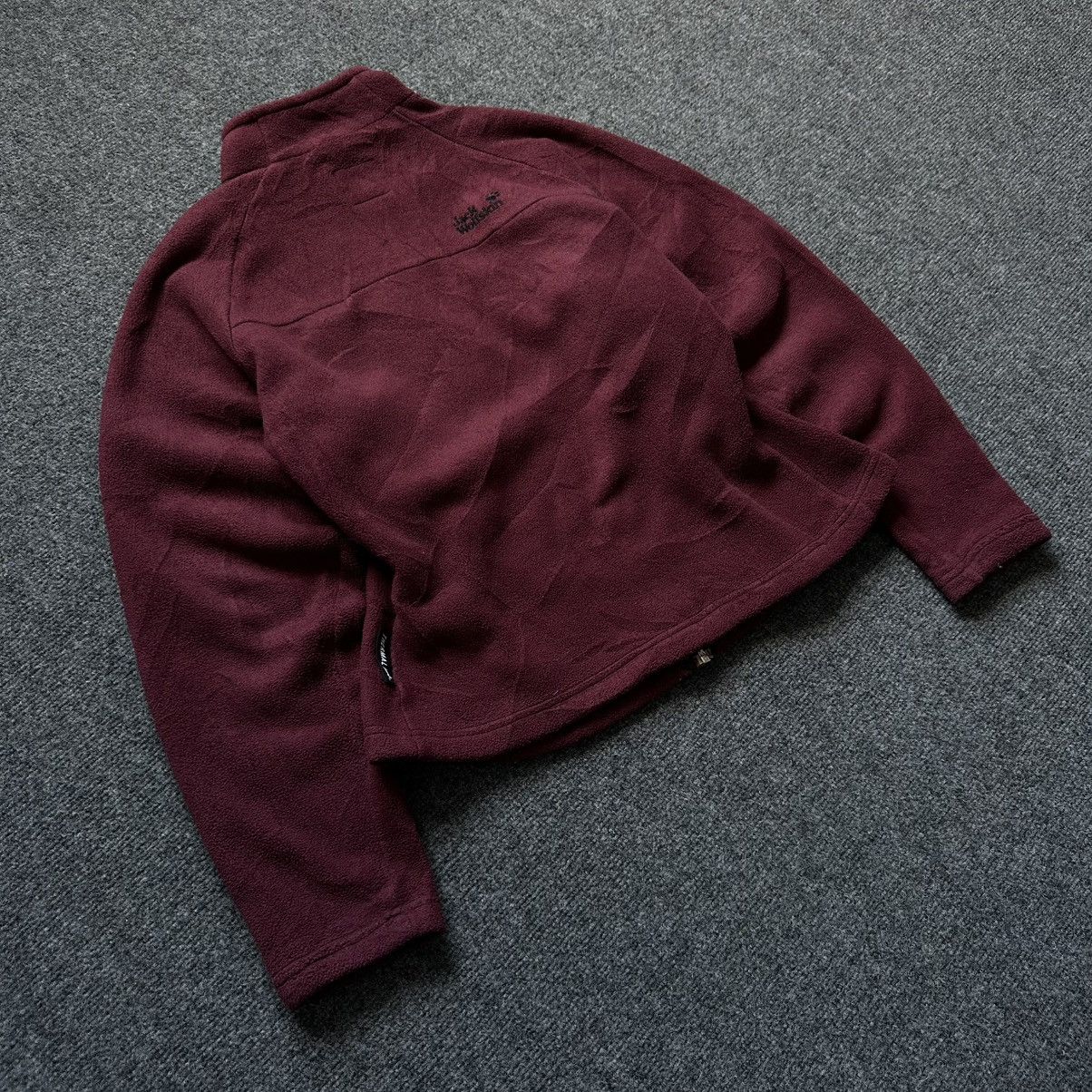 Jack Wolfskin VTG Women’s Fleece Jacket Size L Burgundy Zip Sweater Size L / US 10 / IT 46 - 5 Thumbnail